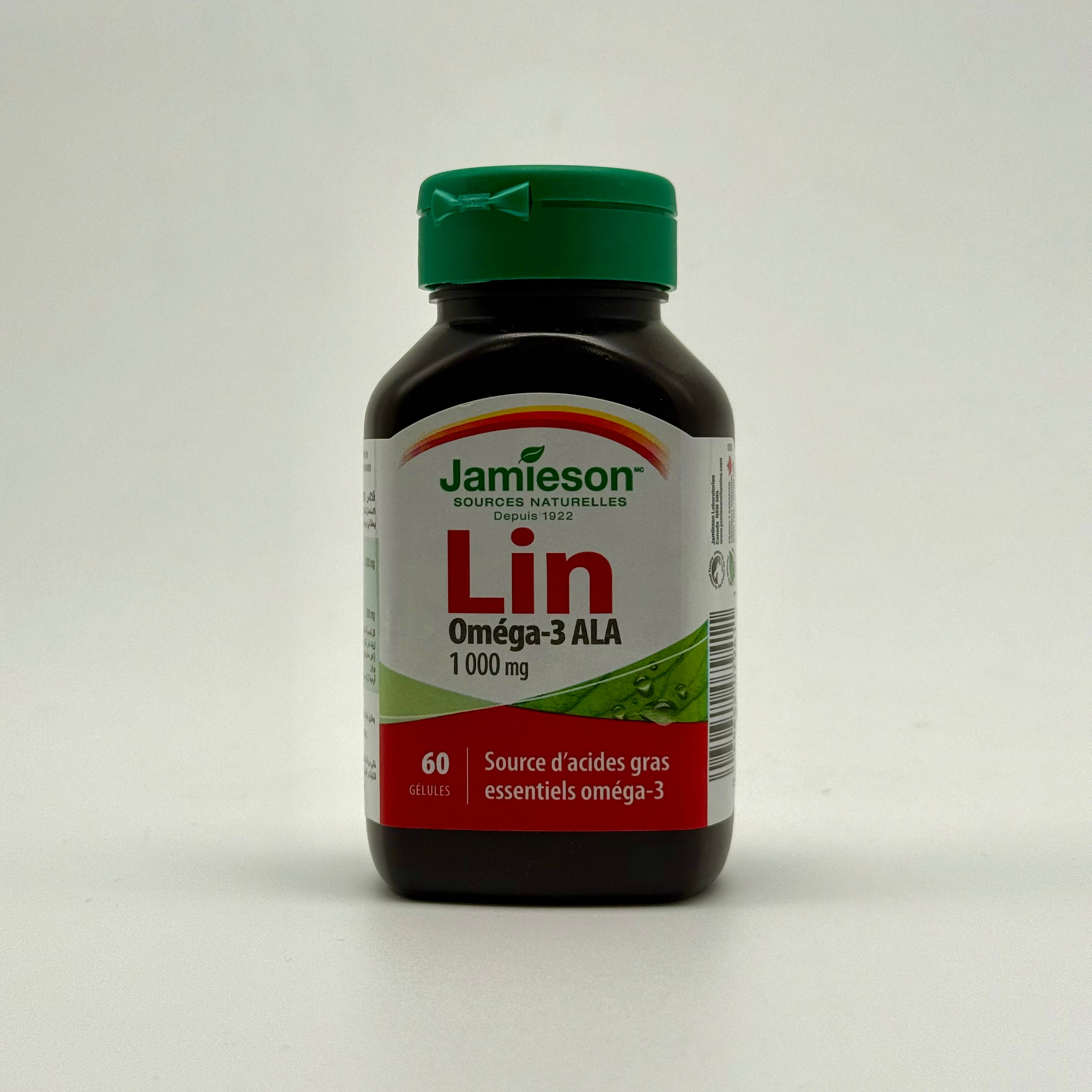Jamieson Flax Oil 1000 mg | Organic Plant-Based Omega-3 – 60 Softgels جاميسون زيت بذور الكتان 1000 ملغ | أوميغا 3 نباتية عضوية – 60 كبسولة