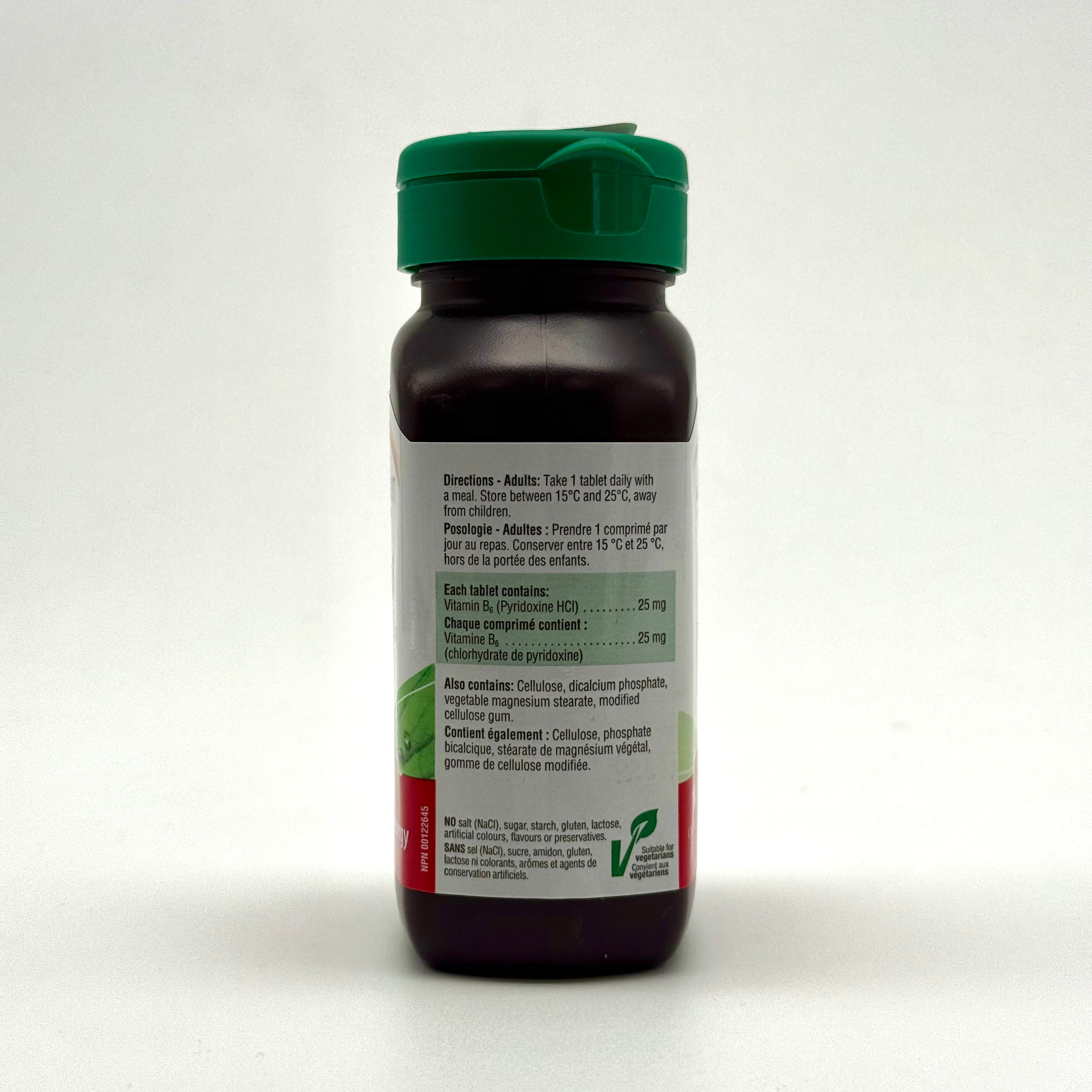 Jamieson Vitamin B6 (Pyridoxine) 25 mg | Nervous System & Energy Support – 100 Tablets جاميسون فيتامين ب6 (بيريدوكسين) 25 ملغ | دعم الأعصاب والطاقة – 100 قرص