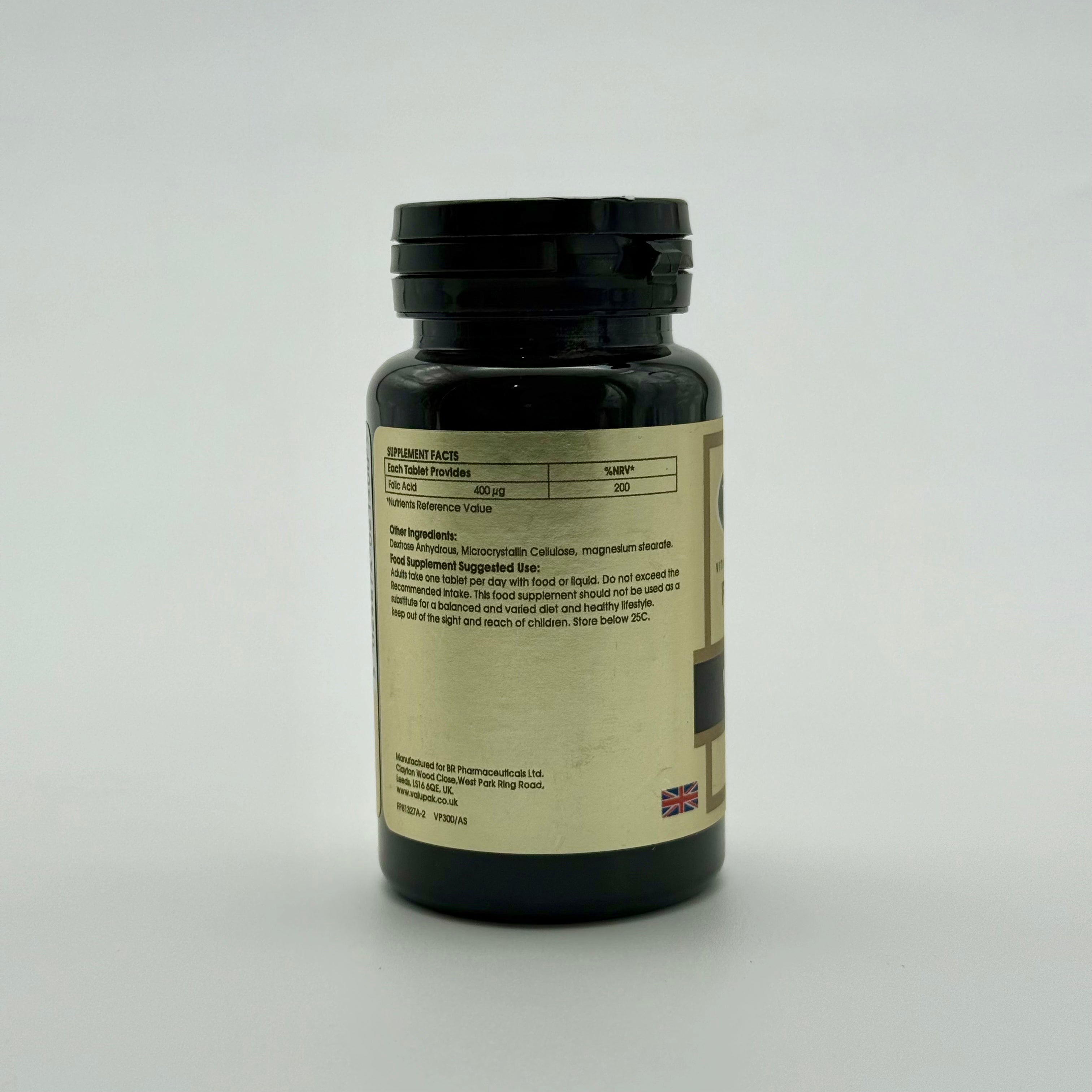 Valupak Folic Acid 400 mcg | Prenatal Support & Red Blood Cell Formation – 90 Tablets فالوباك حمض الفوليك 400 ميكروغرام | دعم الحمل وتكوين خلايا الدم – 90 قرص