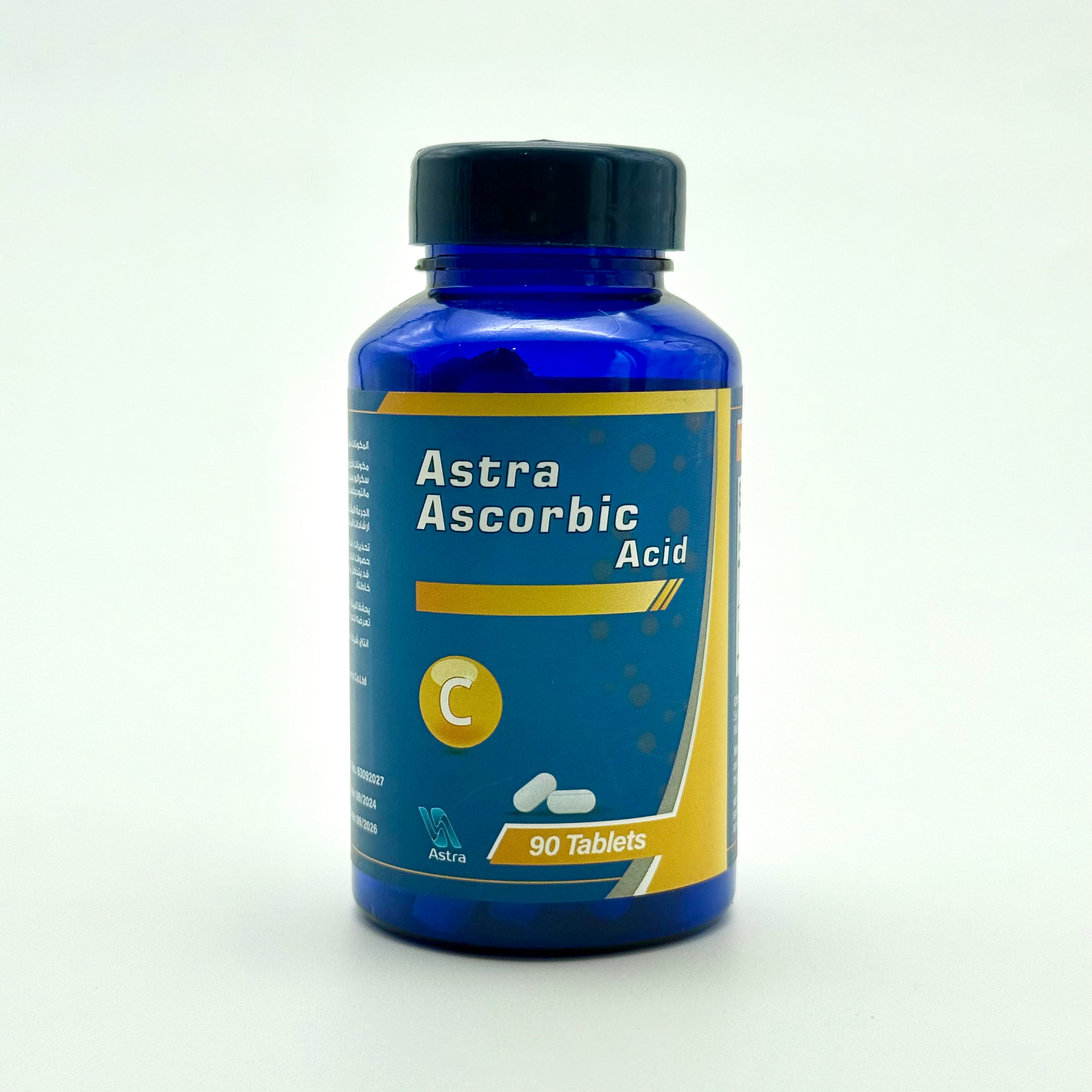 Astra Ascorbic Acid 500 mg | Immune & Antioxidant Support – 90 Tablets أسترا أسكوربيك أسيد 500 ملغ | دعم المناعة ومضاد أكسدة – 90 حبة