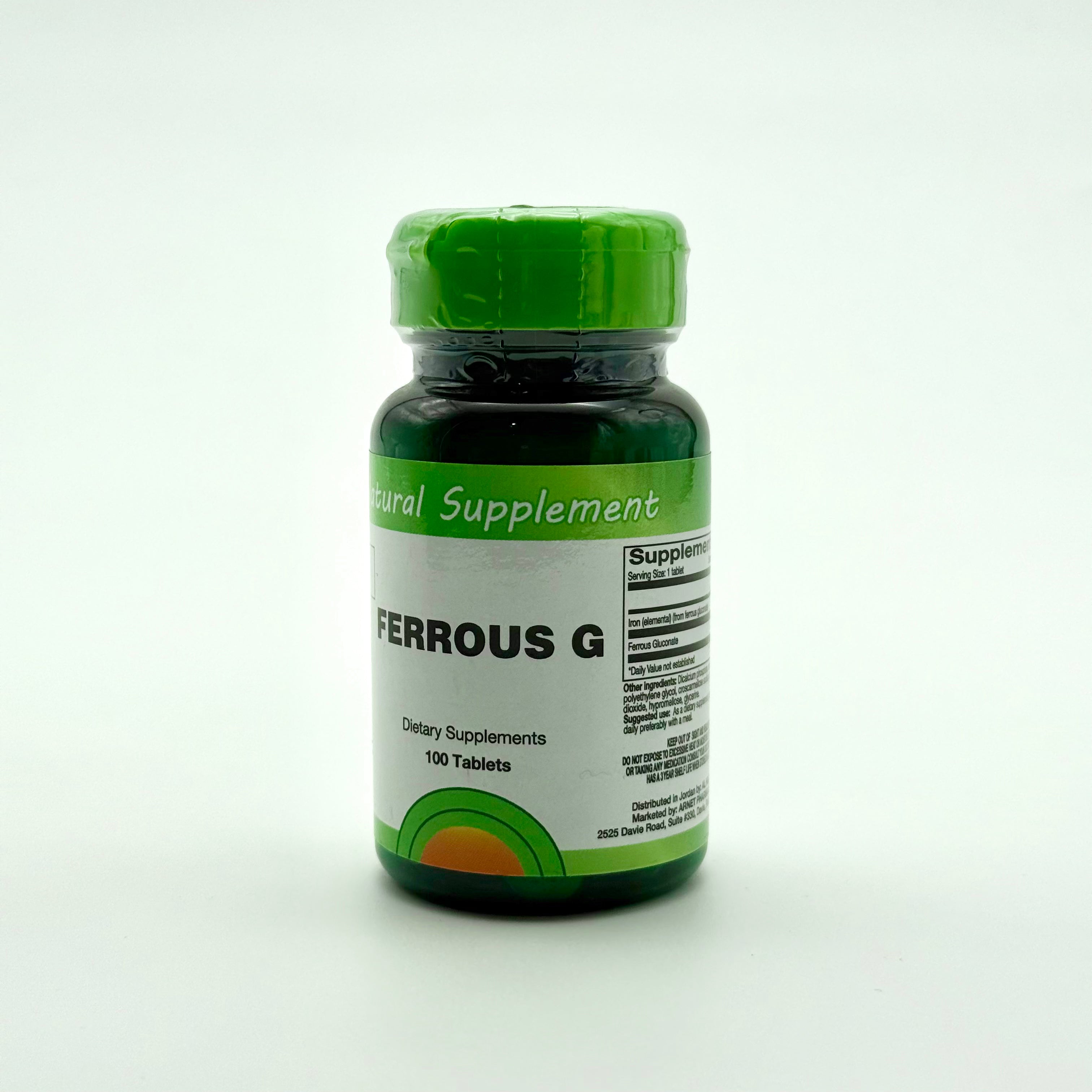Sun Naturals Ferrous G 300 mg | 100 Tablets صن ناتشورال فيرويس جي 300 ملغ | 100 حبة