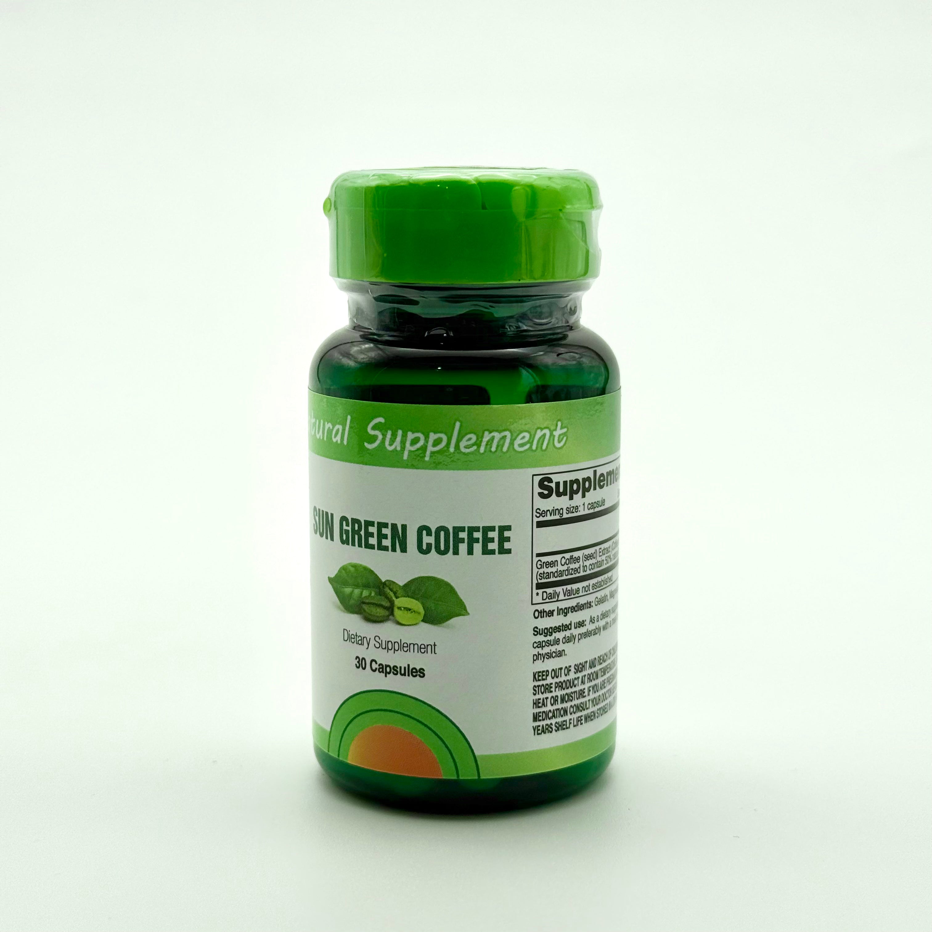 Sun Naturals Green Coffee 600 mg | 30 Capsules صن ناتشورال جرين كوفي 600 ملغ | 30 كبسولة