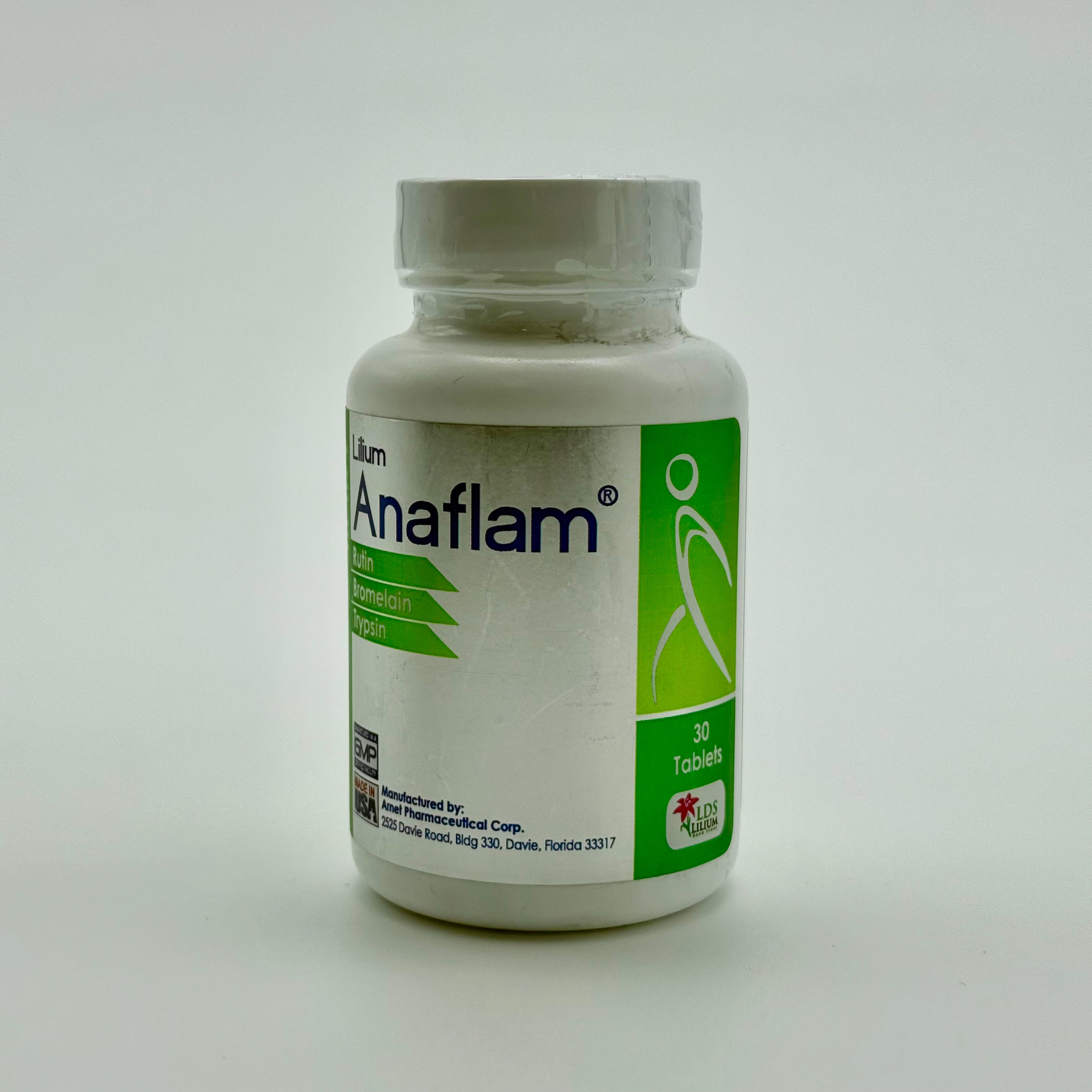 Anaflam | Rutin + Bromelain + Trypsin | 30 Tablets أنافلام | روتين + بروميلين + تربسين | 30 قرص