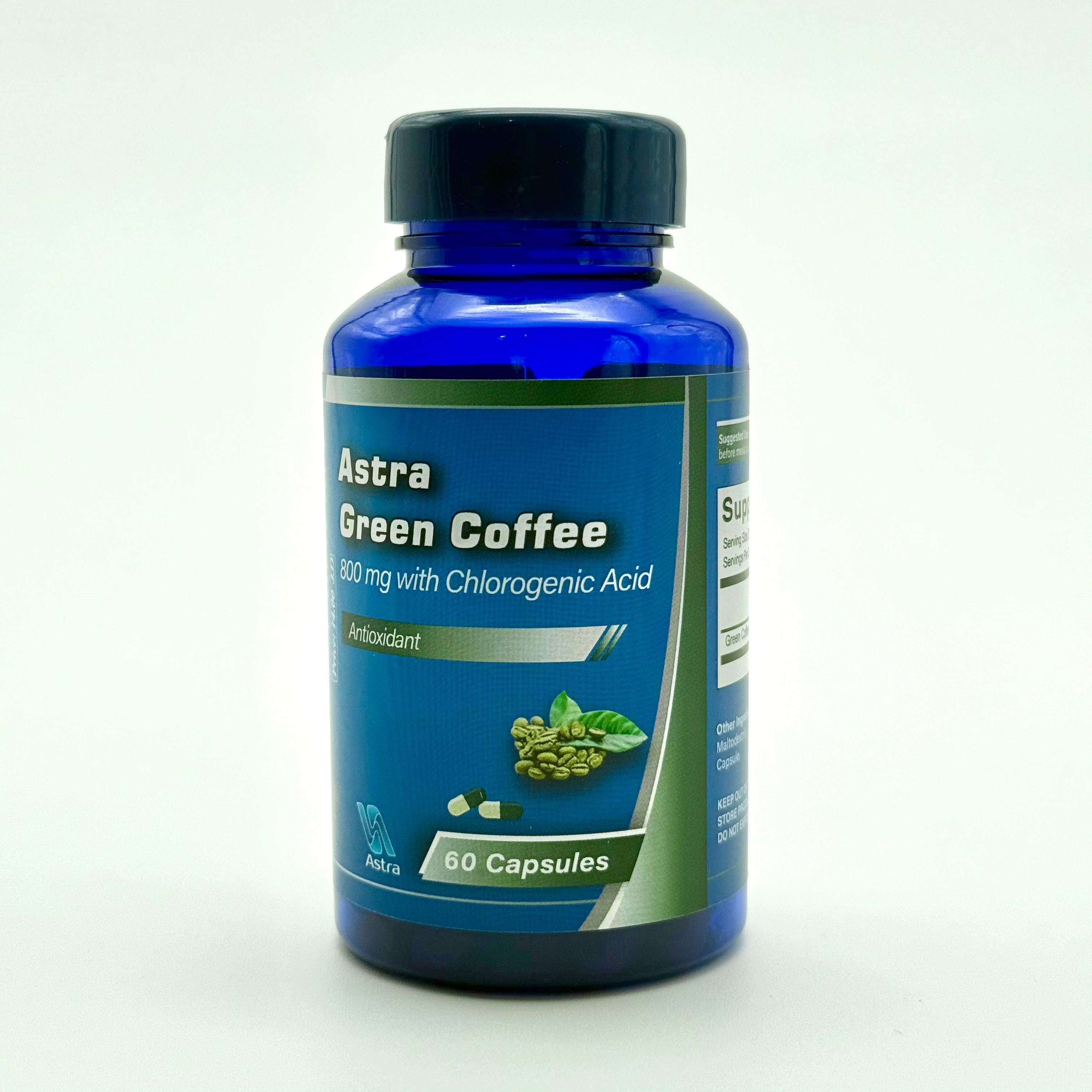 Astra Green Coffee 800 mg | 60 Capsules أسترا جرين كوفي 800 ملغ | 60 كبسولة