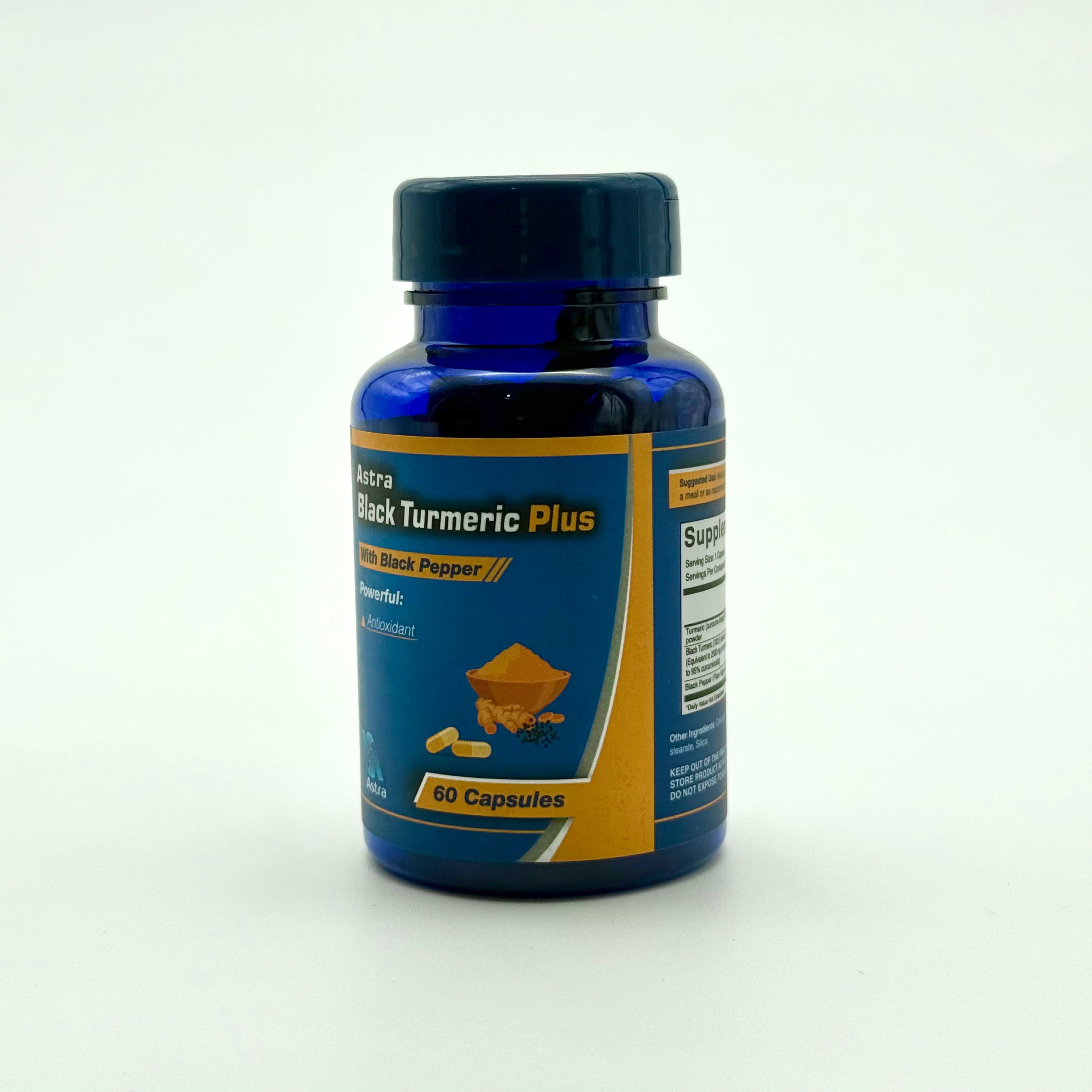 ASTRA Black Turmeric Plus 500 mg | 60 Capsules أسترا بلاك تيرmeric بلس 500 ملغ | 60 كبسولة