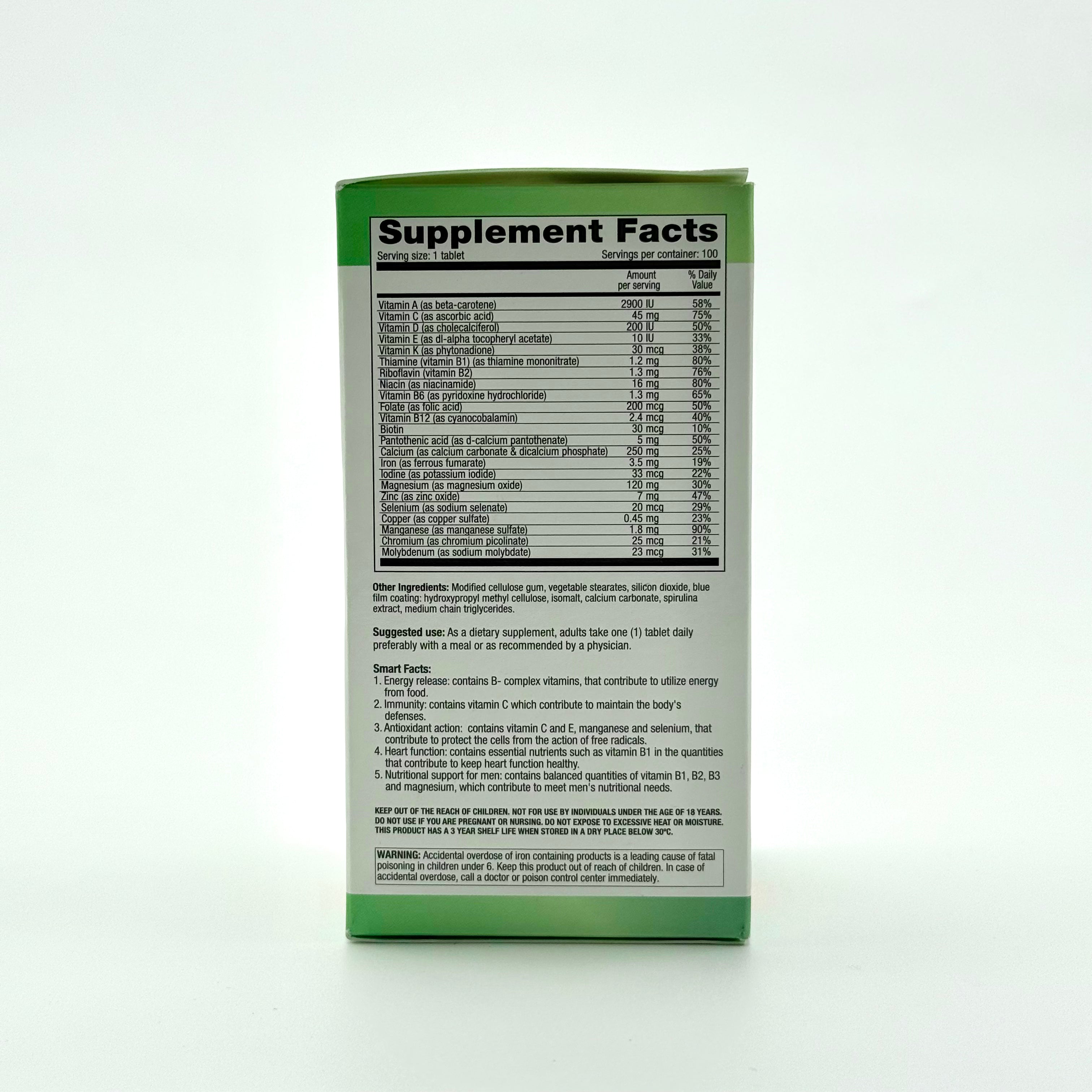 Sun Natural Sun Vitamins Men | 100 Tablets صن ناتشورال صن فيتامنز للرجال | 100 حبة