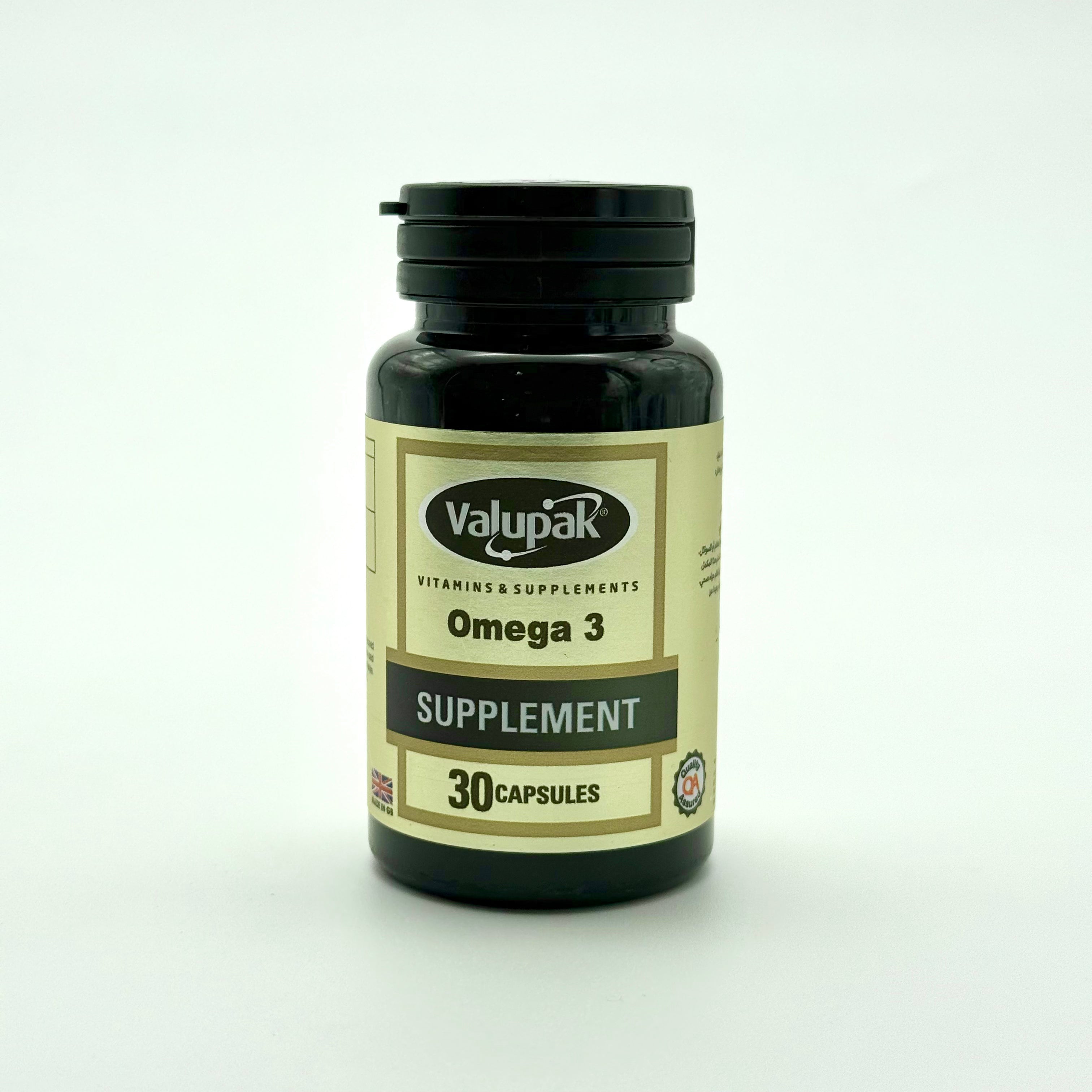 Valupak Omega 3 1000 mg | 30 Capsules فالوباك أوميغا 3 — 1000 ملغ | 30 كبسولة