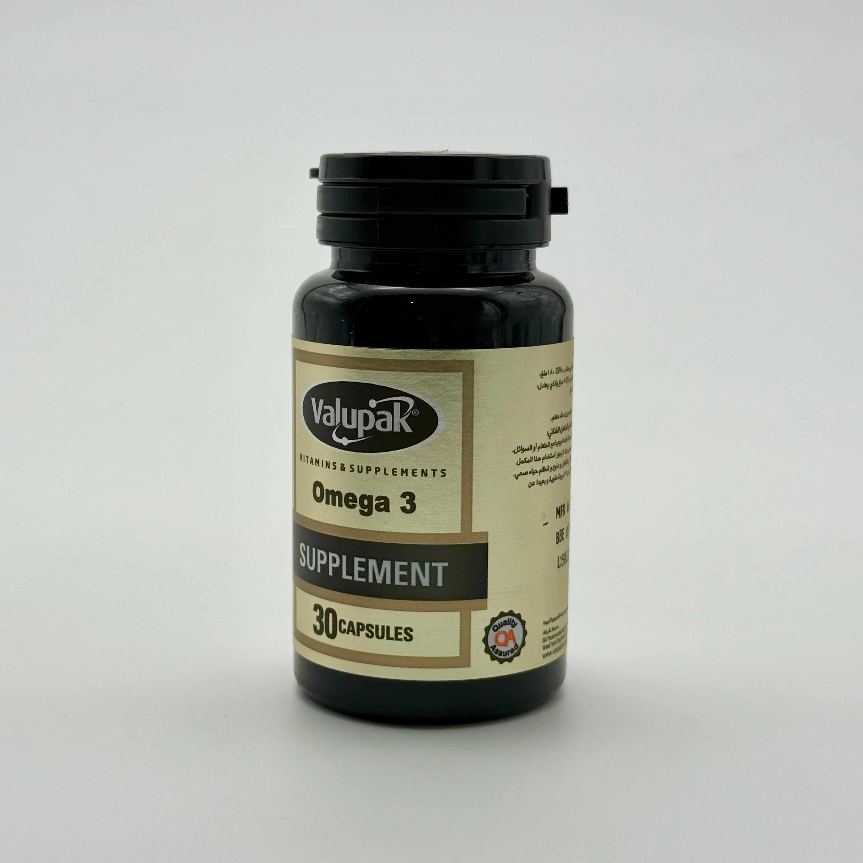 Valupak Omega 3 1000 mg | 30 Capsules فالوباك أوميغا 3 — 1000 ملغ | 30 كبسولة