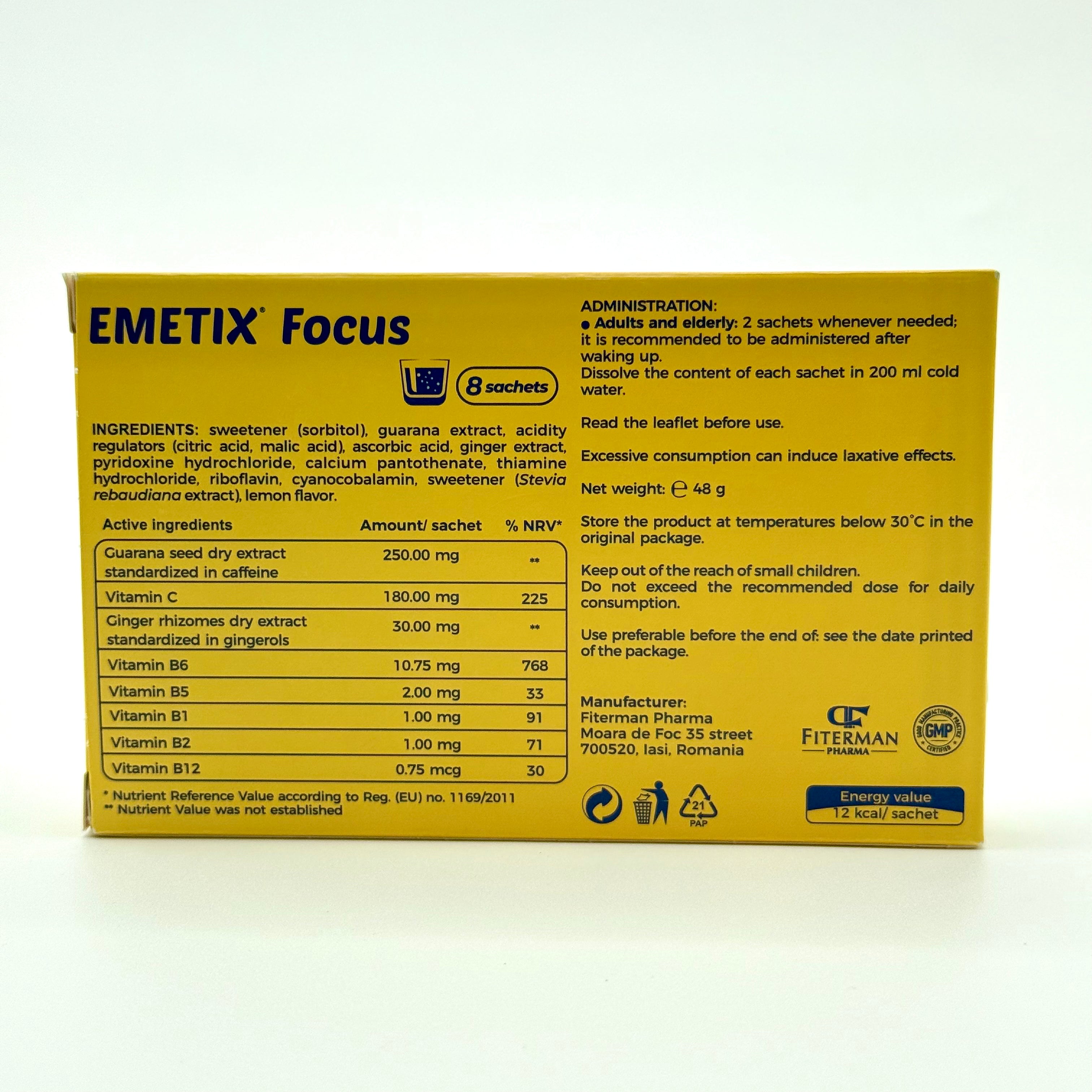 Emetix Focus | 8 Sachets  إيميتكس فوكس | 8 أكياس