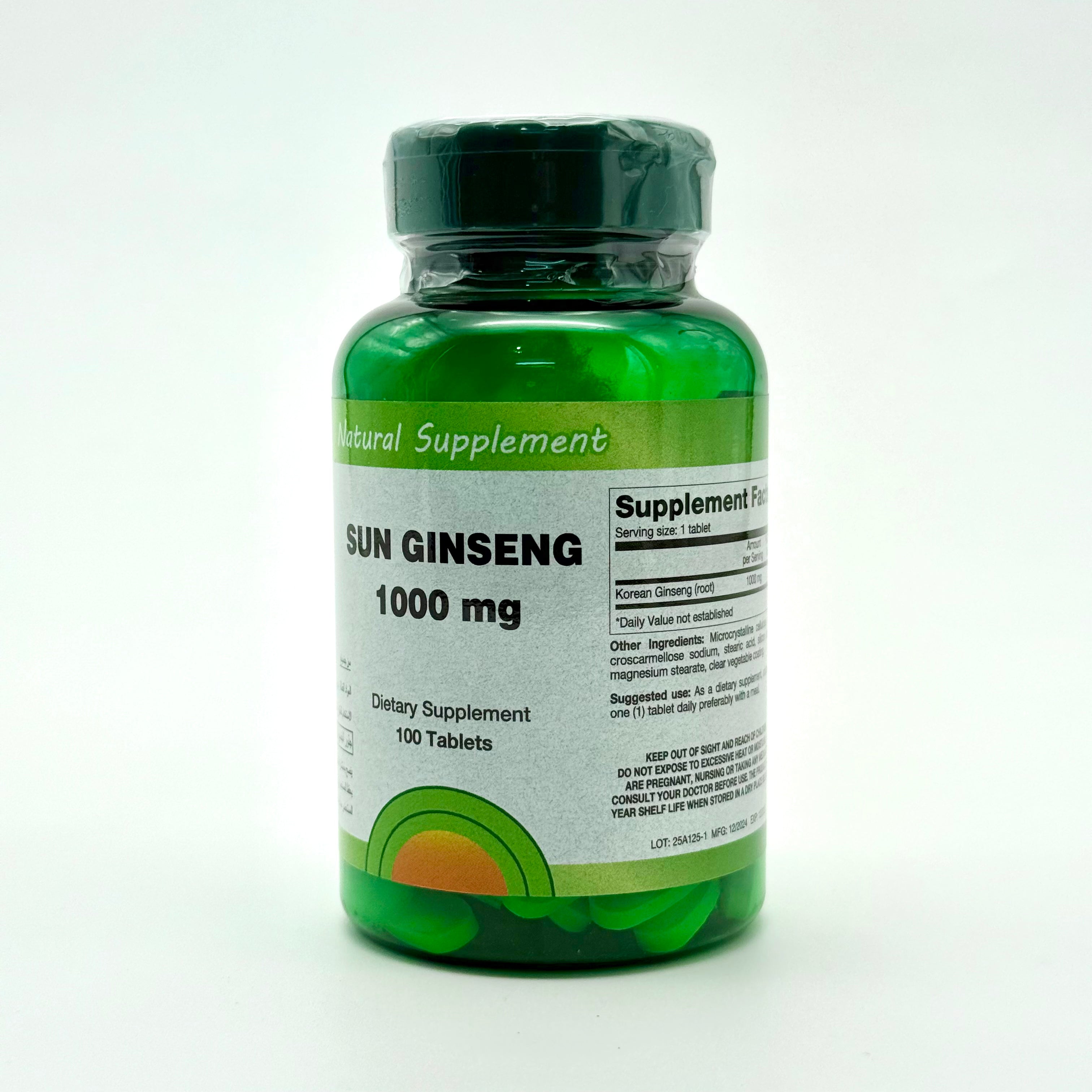 Sun Naturals Sun Ginseng 1000mg 100 Tablets صن ناتشورال صن جينسنغ 1000 ملغ 100 حبة
