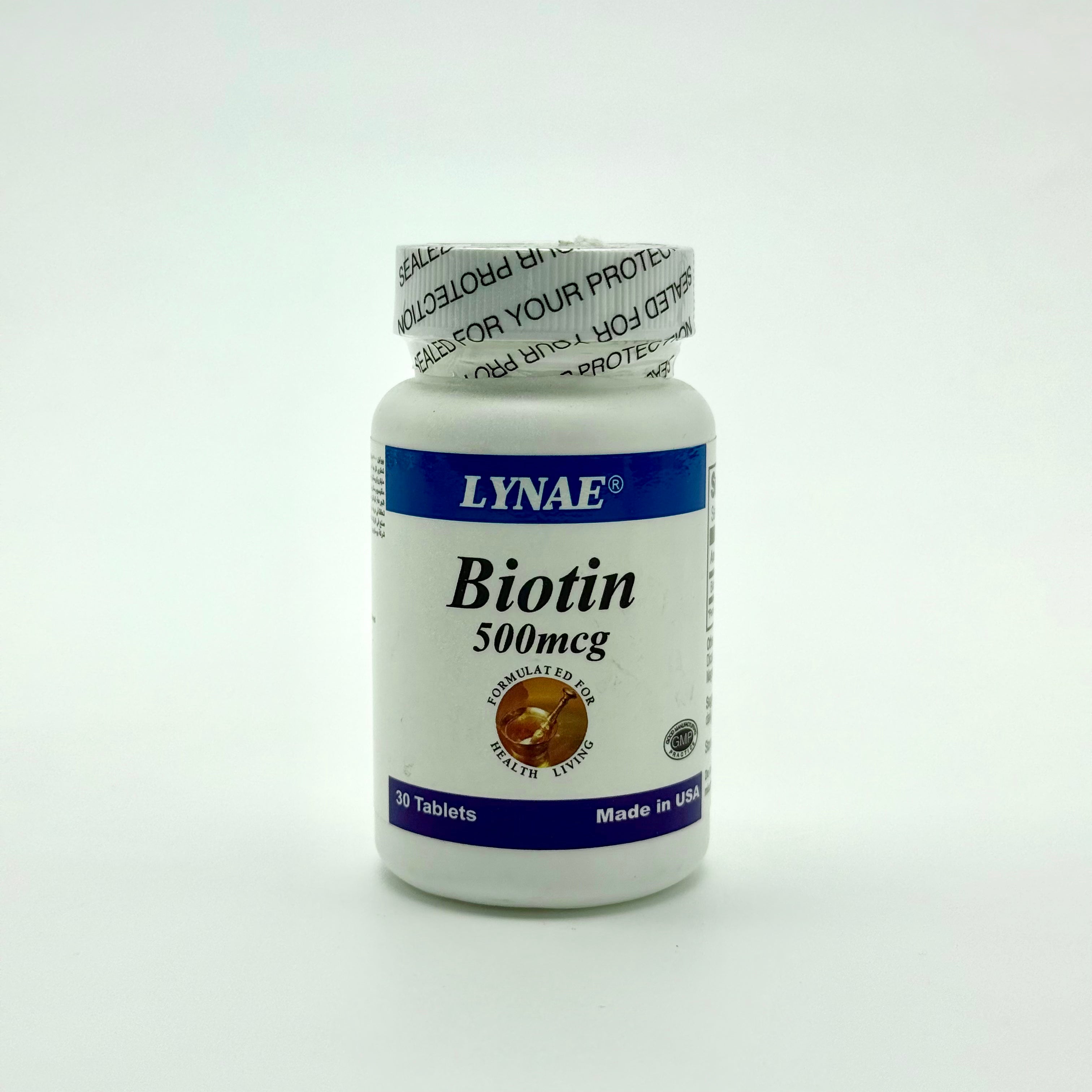 Lynae Biotin 500mcg | 30 Tablets لينا بيوتين 500 ميكروغرام | 30 قرص