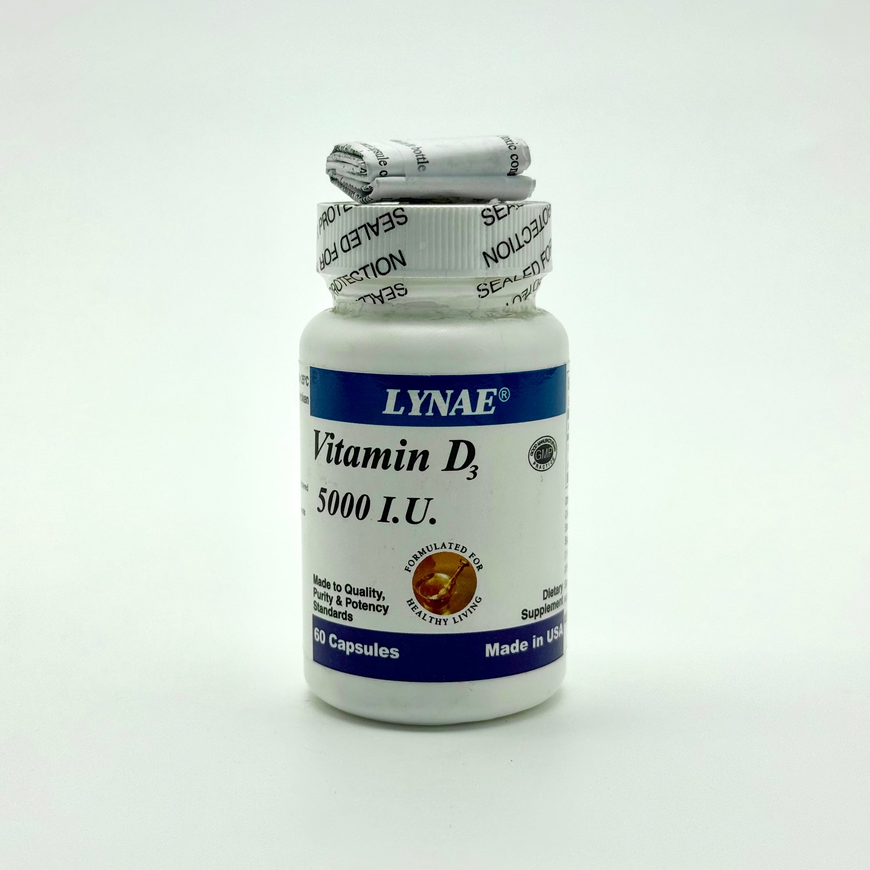Lynae Vitamin D3 5,000 IU | 60 Capsules ليناي فيتامين د3 5000 وحدة | 60 كبسولة