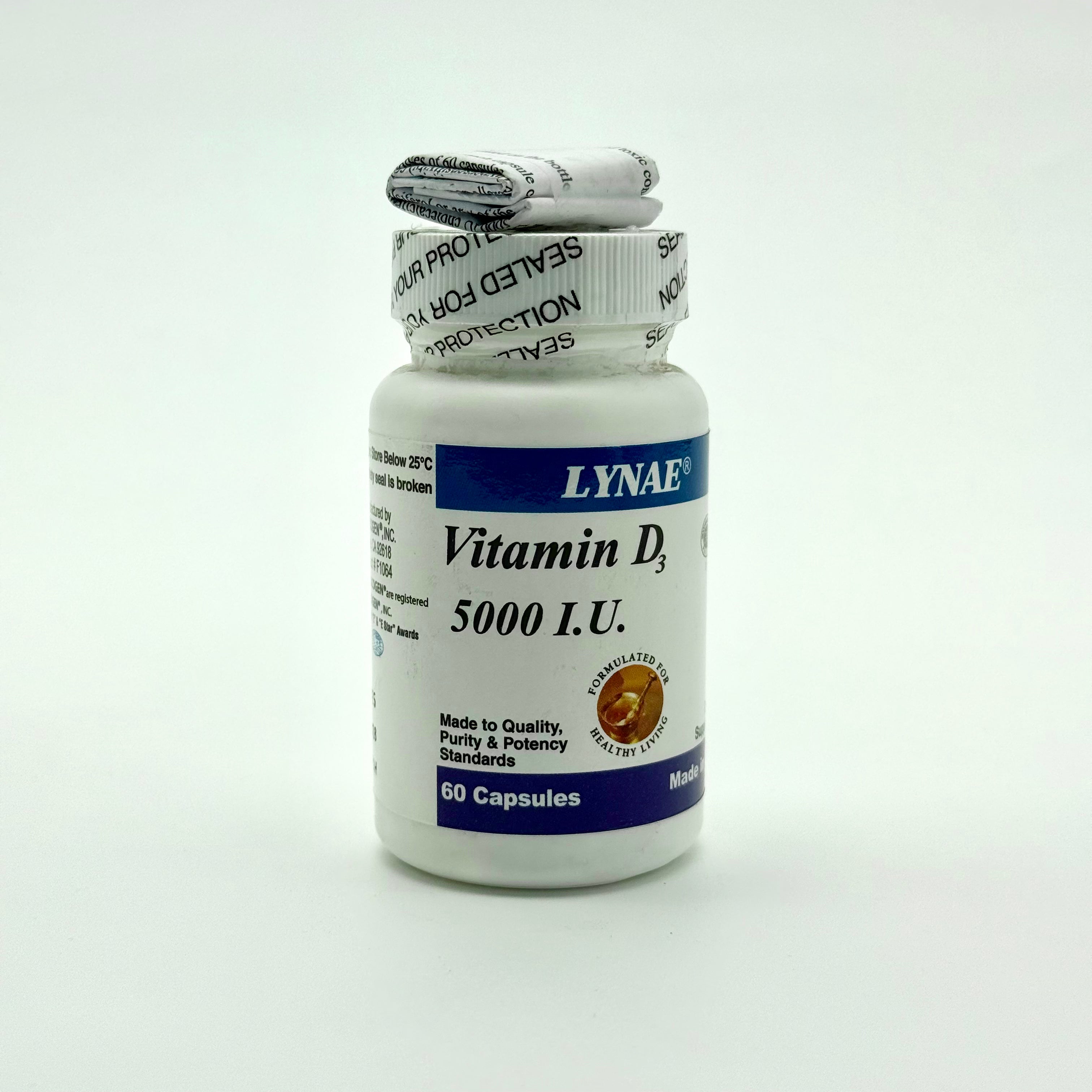 Lynae Vitamin D3 5,000 IU | 60 Capsules ليناي فيتامين د3 5000 وحدة | 60 كبسولة