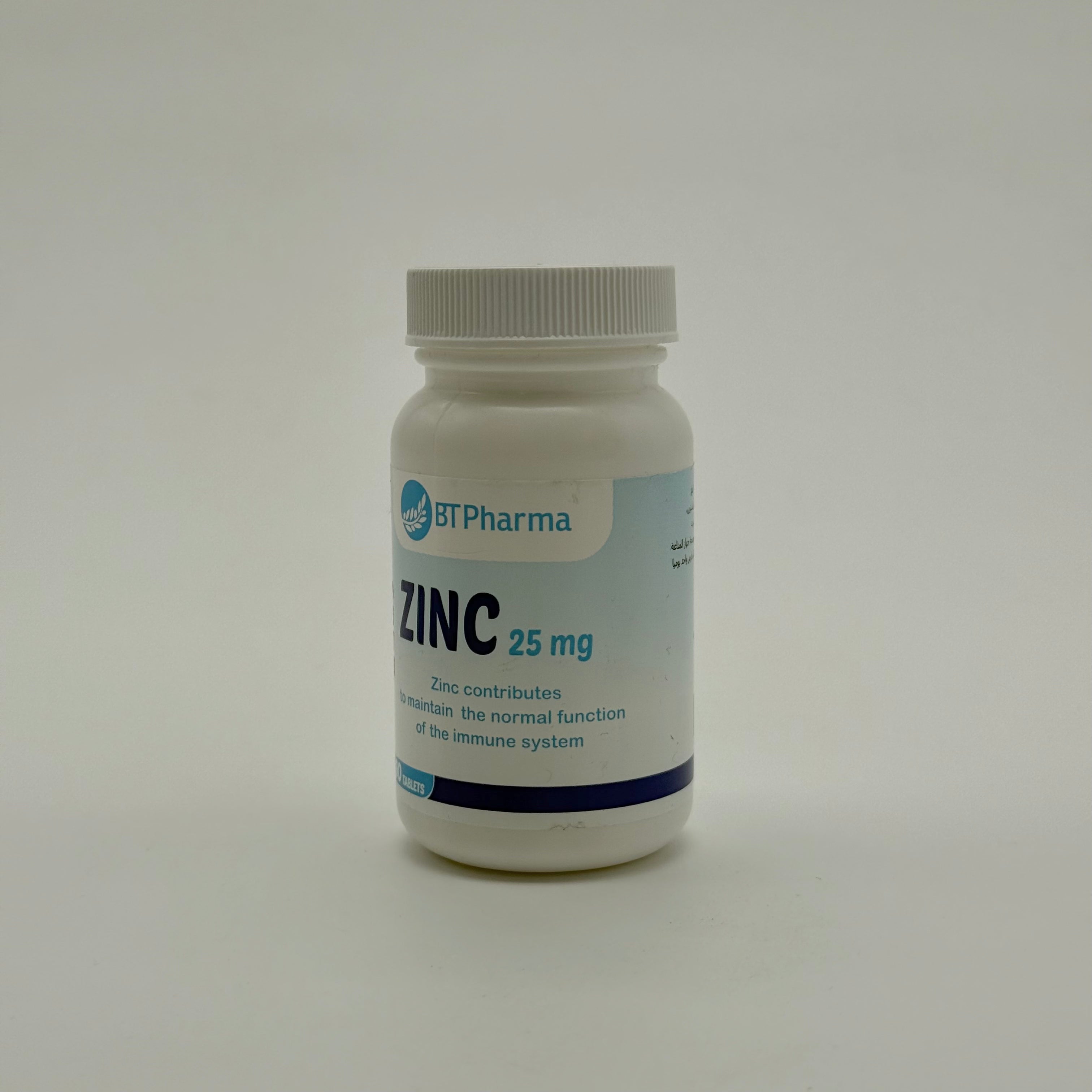 BT Pharma Zinc 25 mg | 60 Tablets بي تي فارما زنك 25 ملغ | 60 قرص