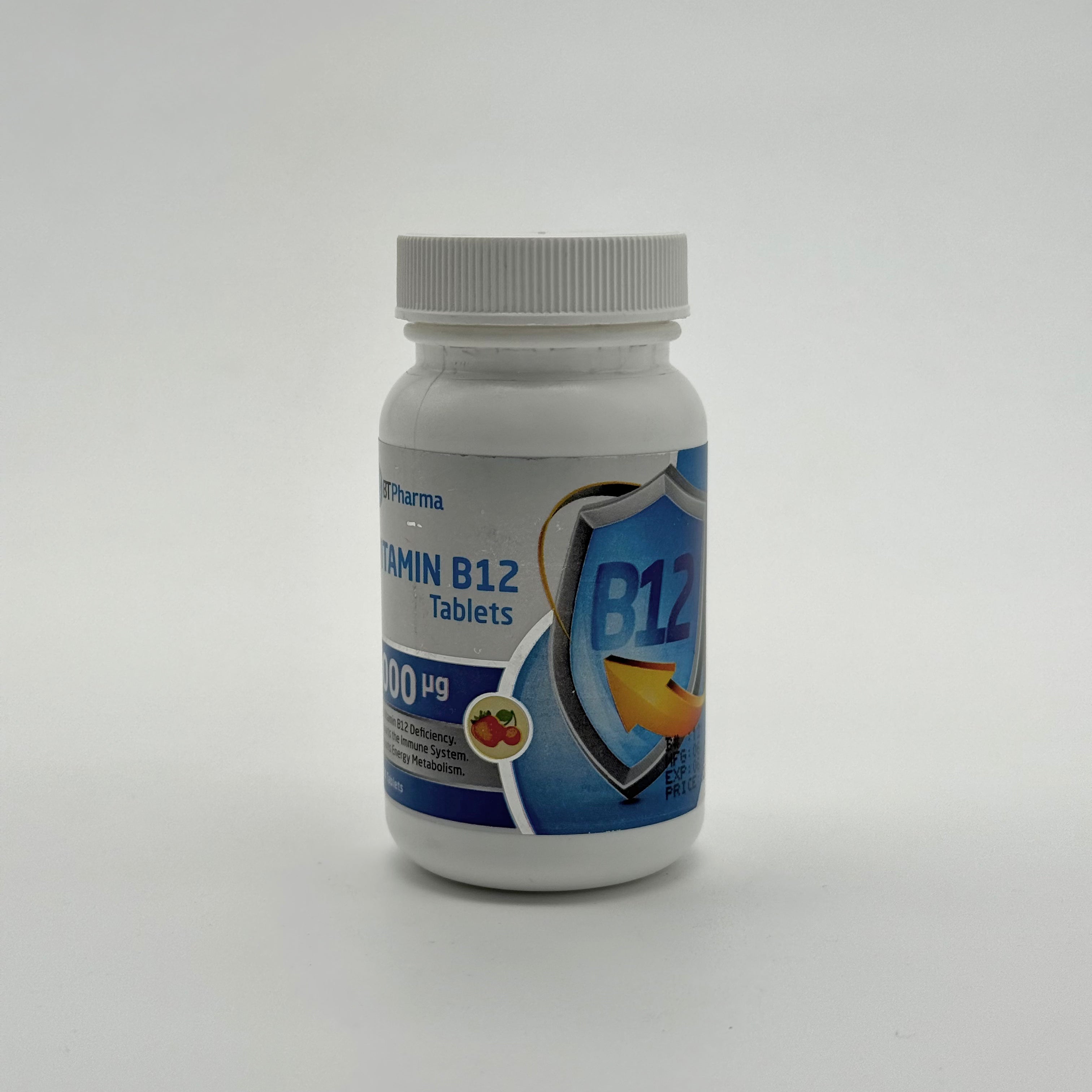 Bt Pharma B12 1000 mcg | 60 Tablets بي تي فارما ب12 1000 مكغ | 60 قرص