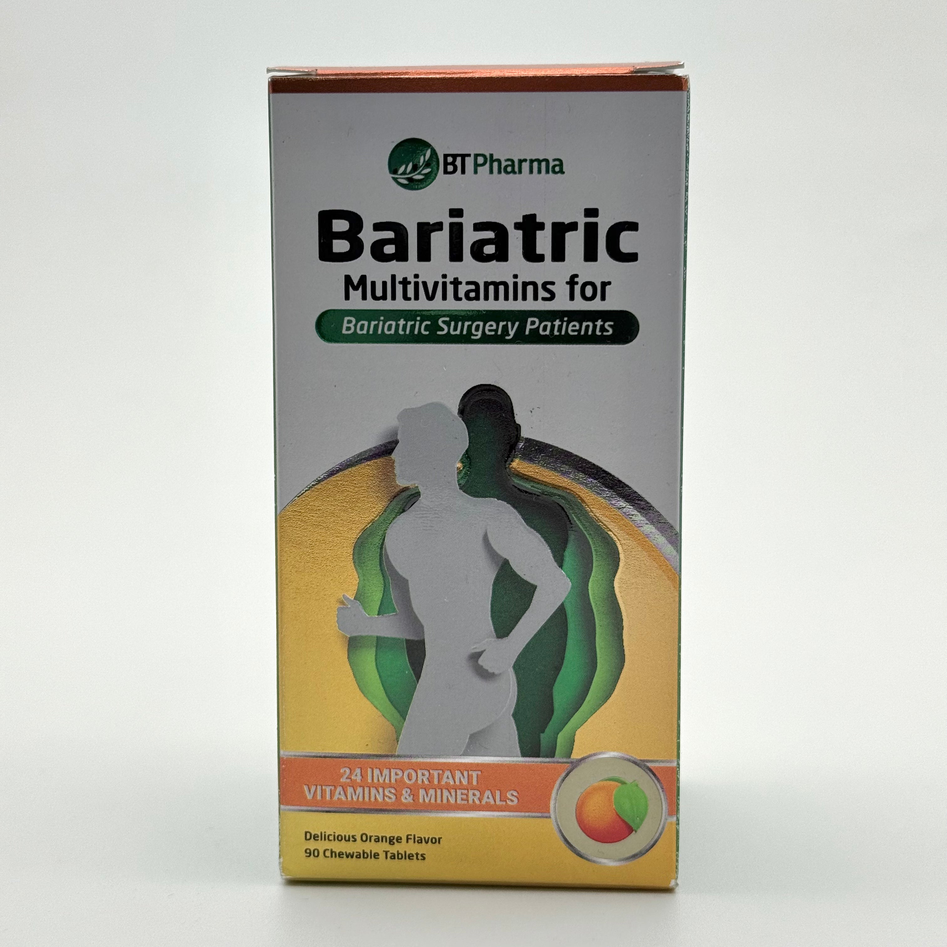 Bt Pharma Bariatric Multivitamins Orange Flavor 90 Chewable Tablets بي تي فارما بارياتريك ملتي فيتامين بنكهة البرتقال 90 قرص قابل للمضغ