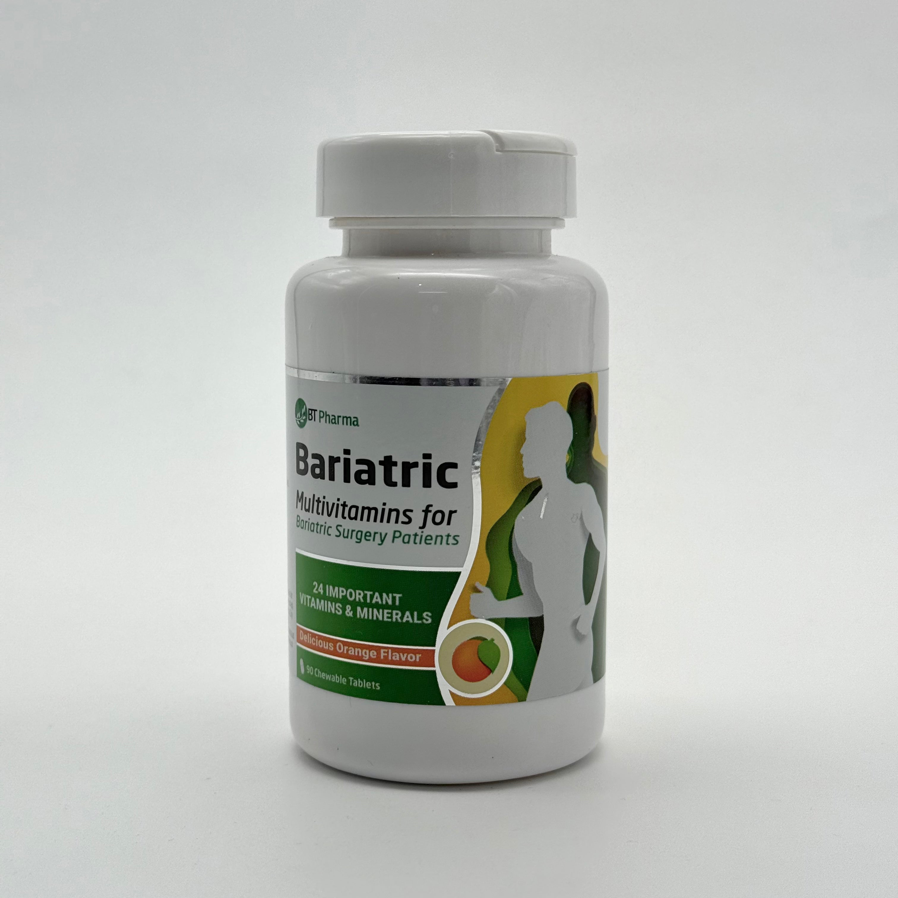 Bt Pharma Bariatric Multivitamins Orange Flavor 90 Chewable Tablets بي تي فارما بارياتريك ملتي فيتامين بنكهة البرتقال 90 قرص قابل للمضغ