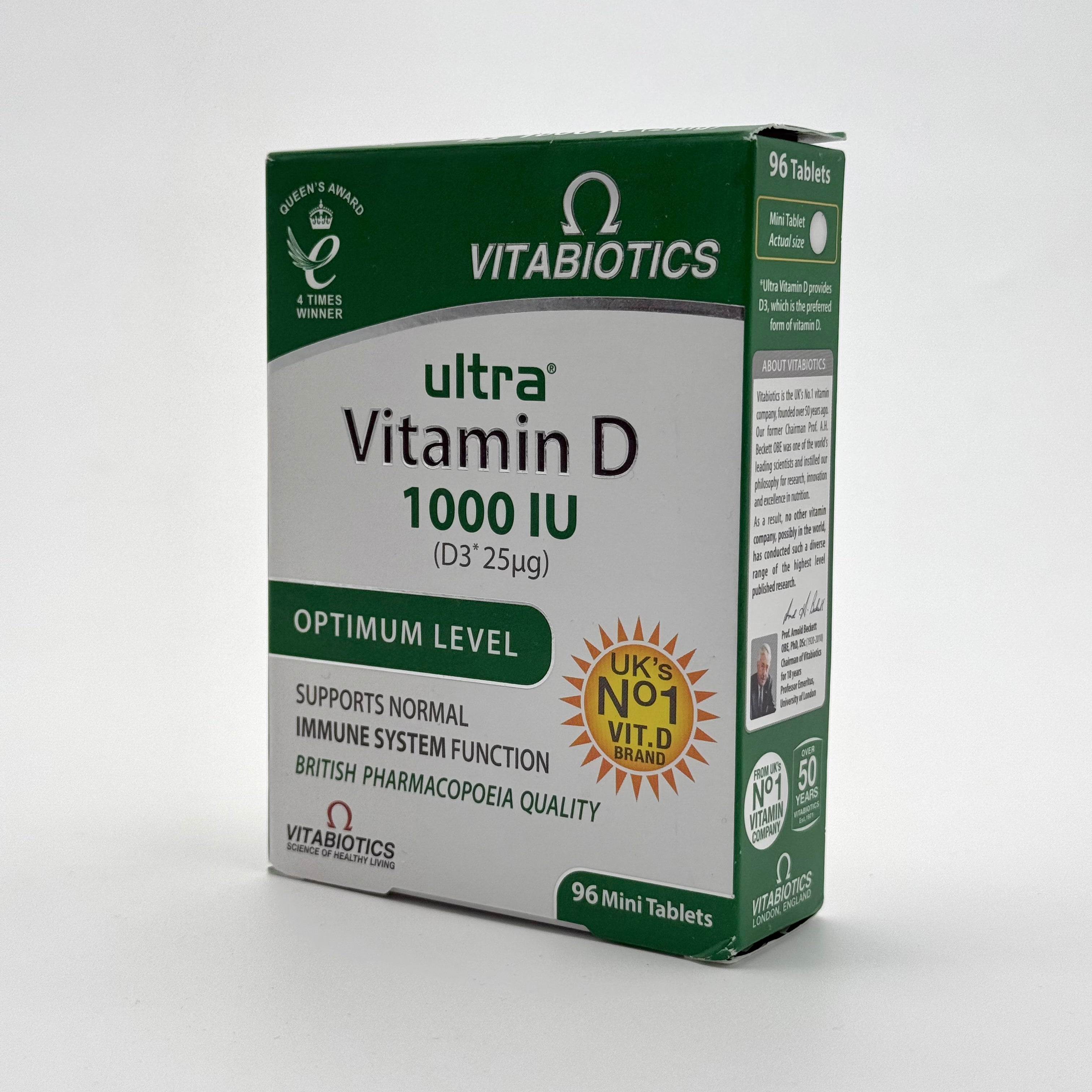 Vitabiotics Ultra Vitamin D 1000IU – 96 Tablet فيتابيوتيكس ألترا فيتامين د 1000 وحدة دولية – 96 قرص