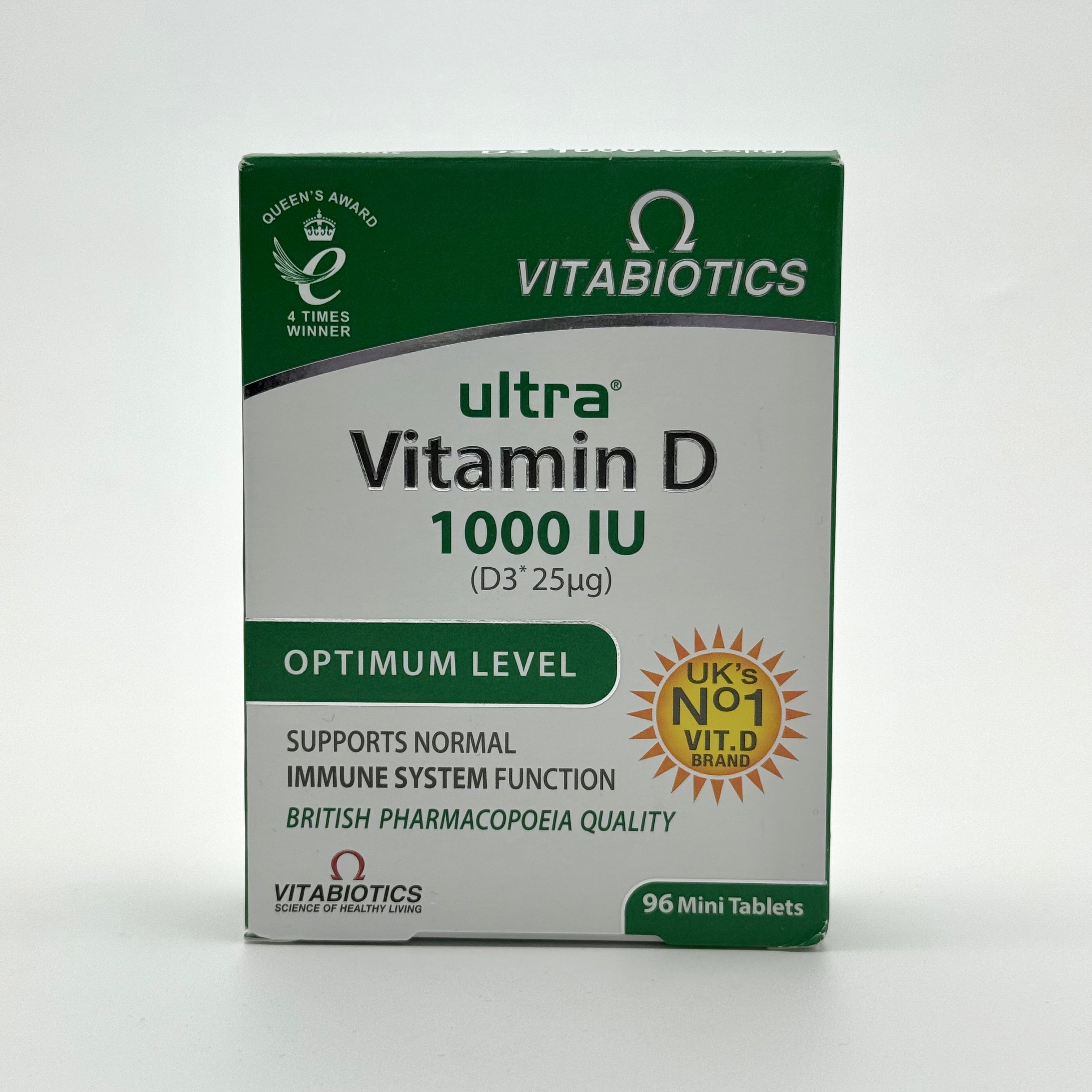 Vitabiotics Ultra Vitamin D 1000IU – 96 Tablet فيتابيوتيكس ألترا فيتامين د 1000 وحدة دولية – 96 قرص