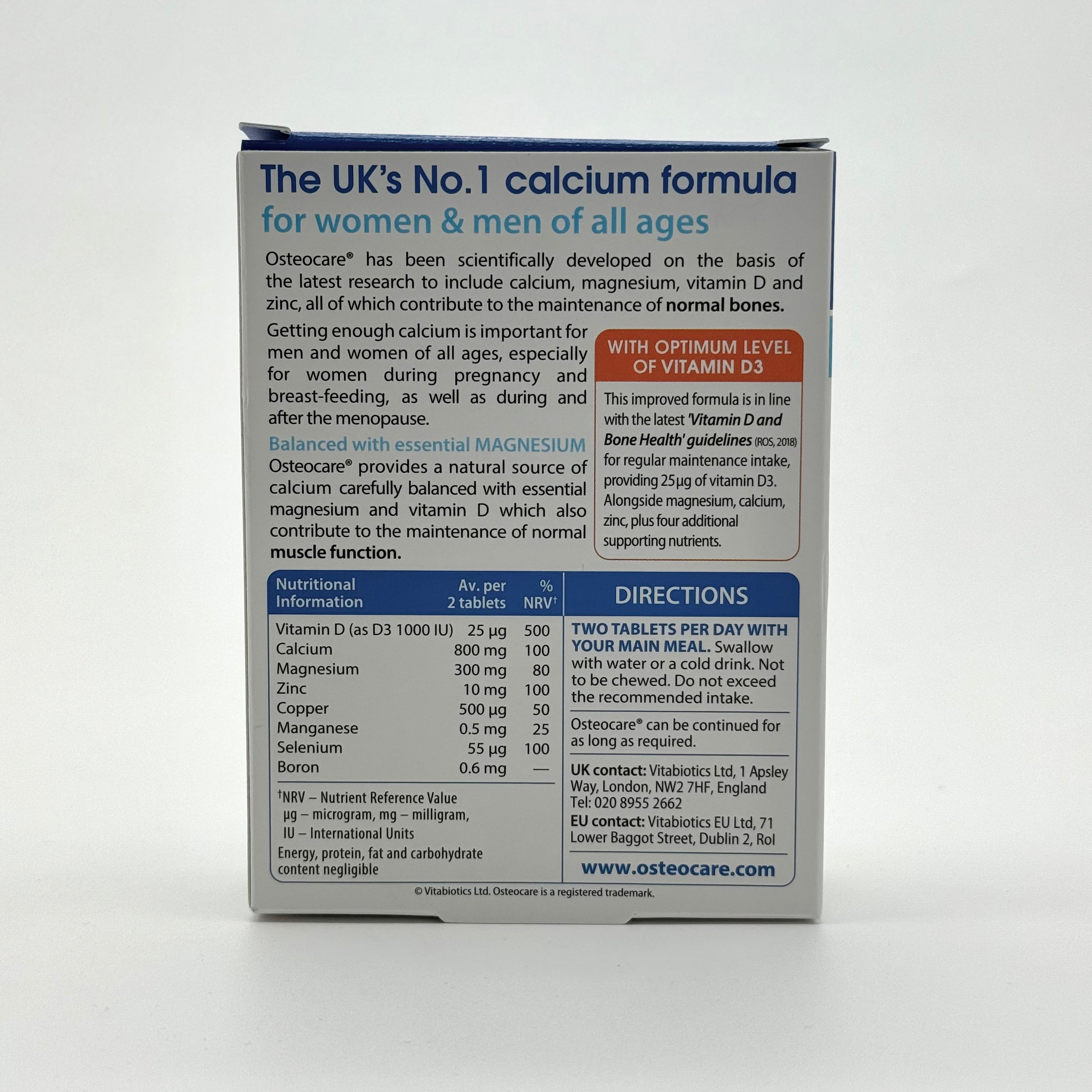 Vitabiotics Osteocare Original – 30Tablets فيتابيوتيكس أوستيوكير أوريجينال – 30 قرص