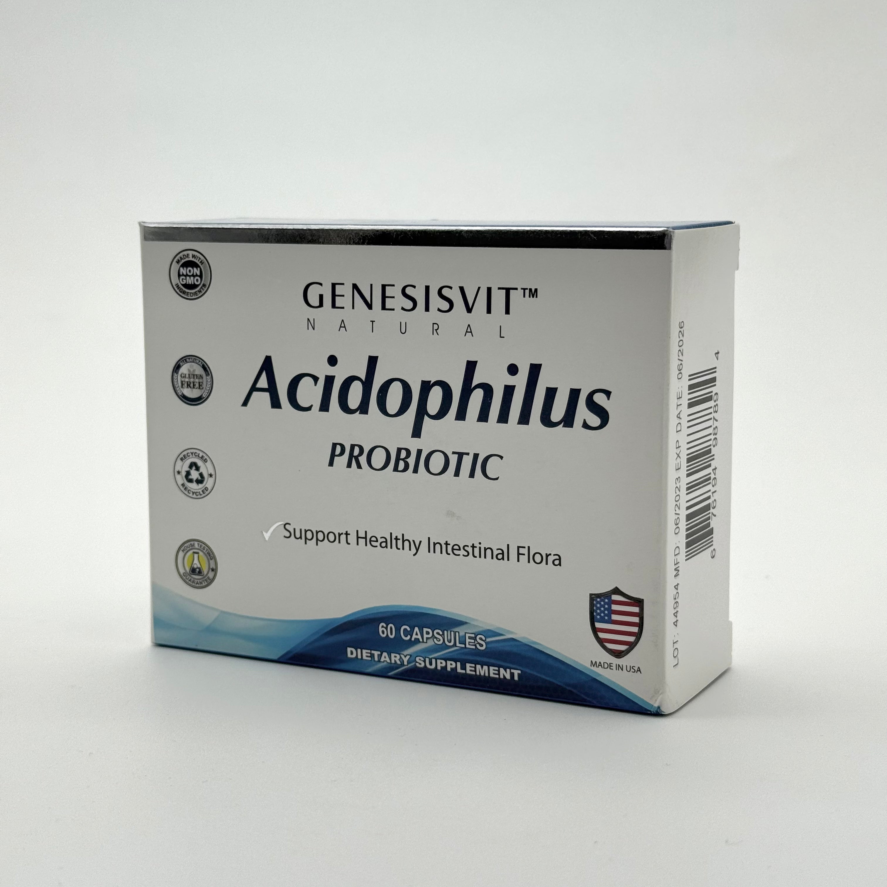 Genesisvit Acidophilus Probiotic 60Cap جينيسسفيت أسيدوفيلوس بروبيوتيك 60 كبسولة