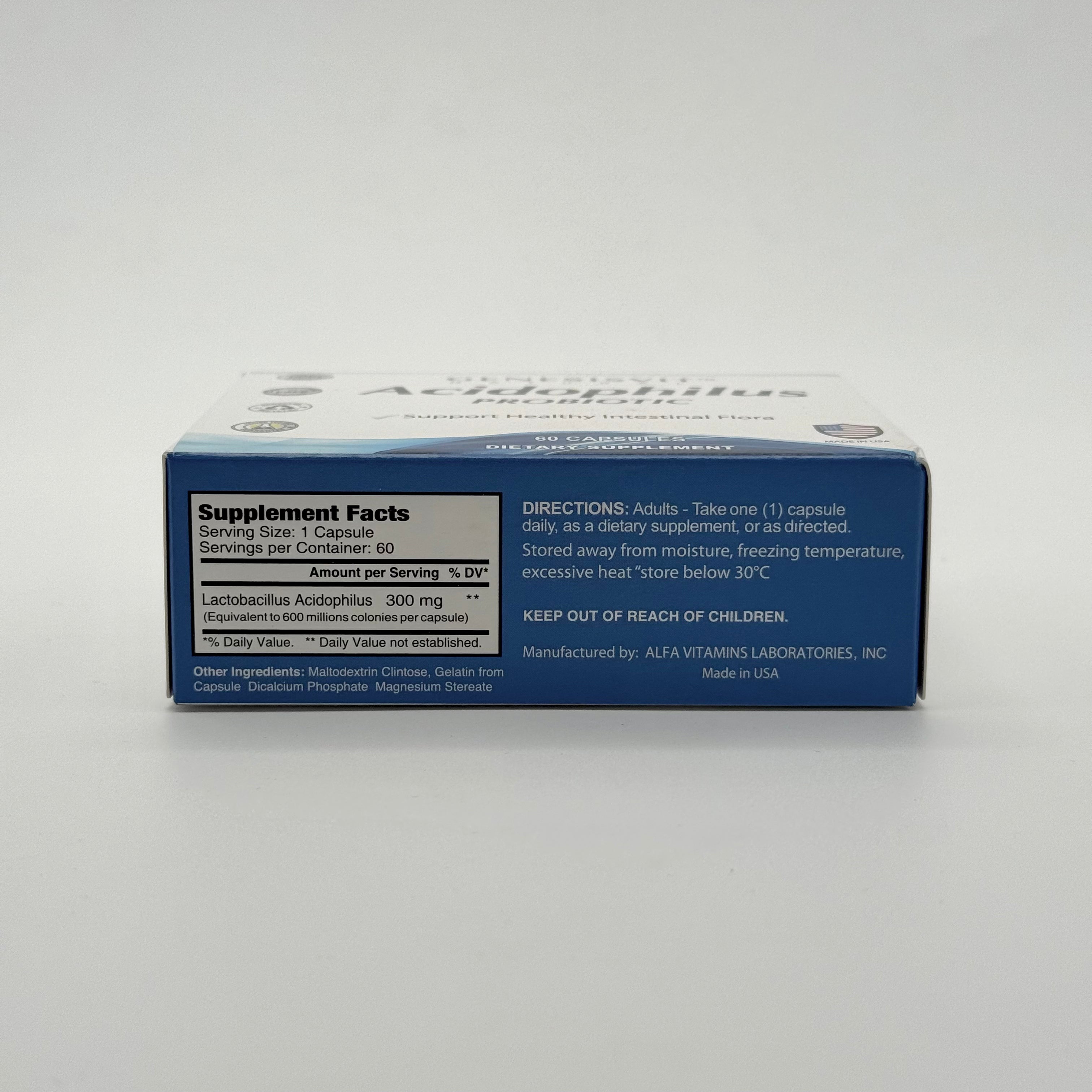 Genesisvit Acidophilus Probiotic 60Cap جينيسسفيت أسيدوفيلوس بروبيوتيك 60 كبسولة