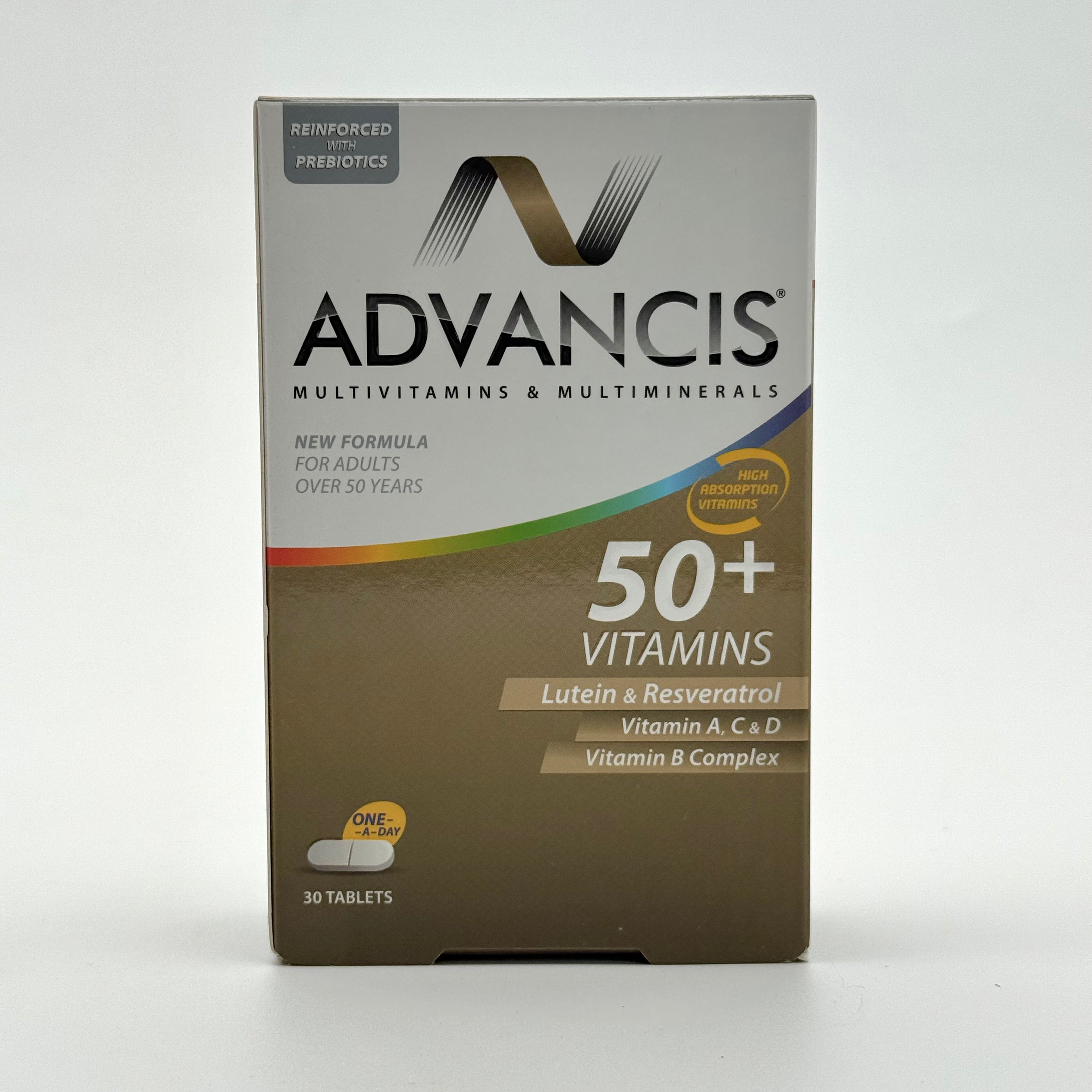 Advancis 50+ Vitamins 30 Tablets أدفانسيس 50+ فيتامنز 30 قرص