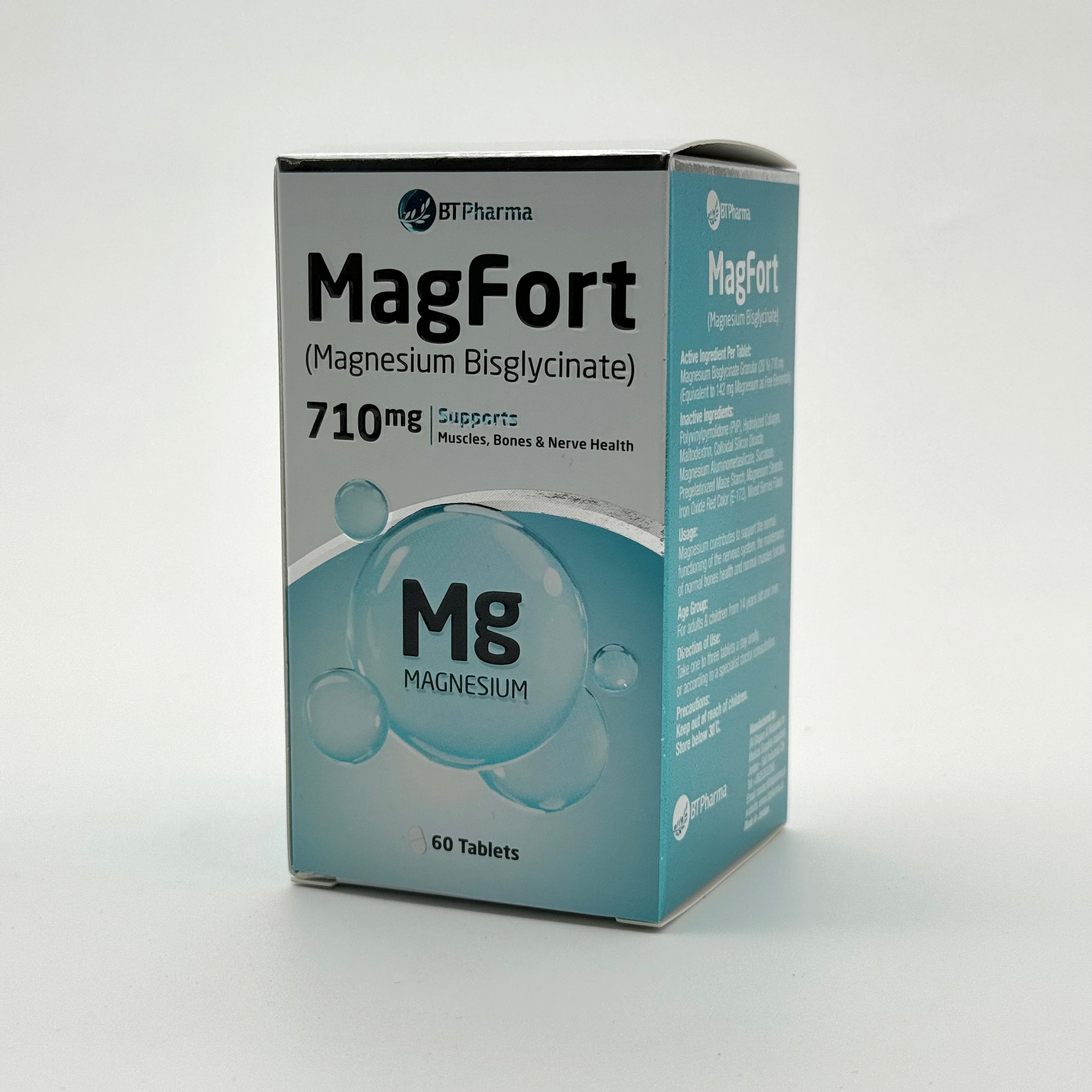 Bt Pharma Magfort Magnesium 710Mg 60Tab بي تي فارما ماغفورت مغنيسيوم 710 ملغ 60 قرص