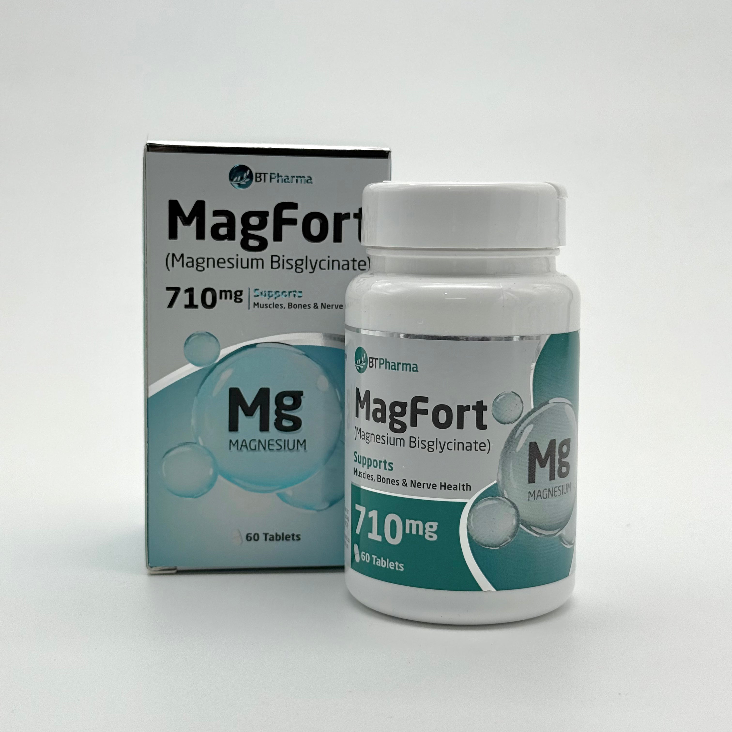 Bt Pharma Magfort Magnesium 710Mg 60Tab بي تي فارما ماغفورت مغنيسيوم 710 ملغ 60 قرص