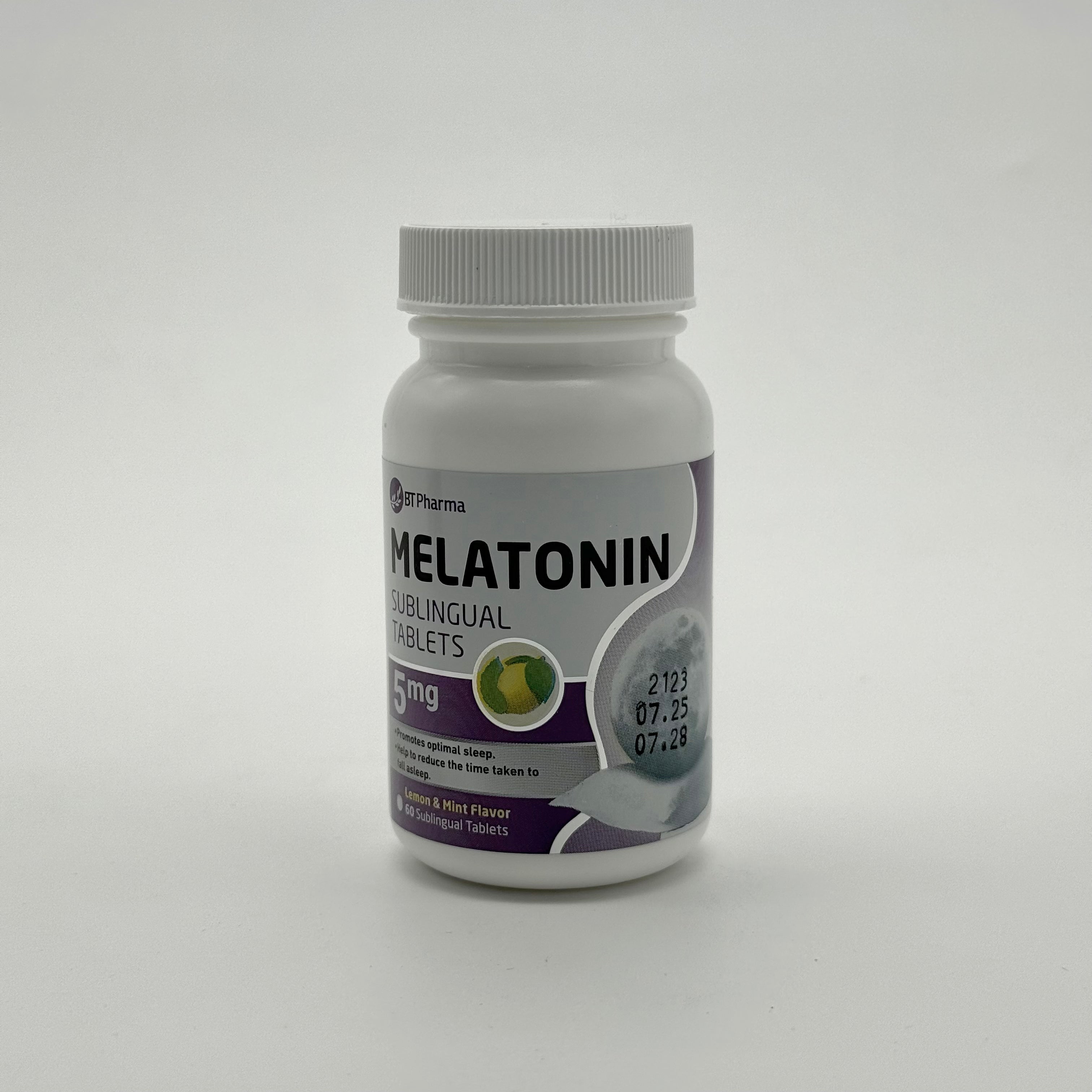 Bt Pharma Melatonin 5 Mg Sublingual 60 Tablets بي تي فارما ميلاتونين 5 ملغ تحت اللسان 60 قرص