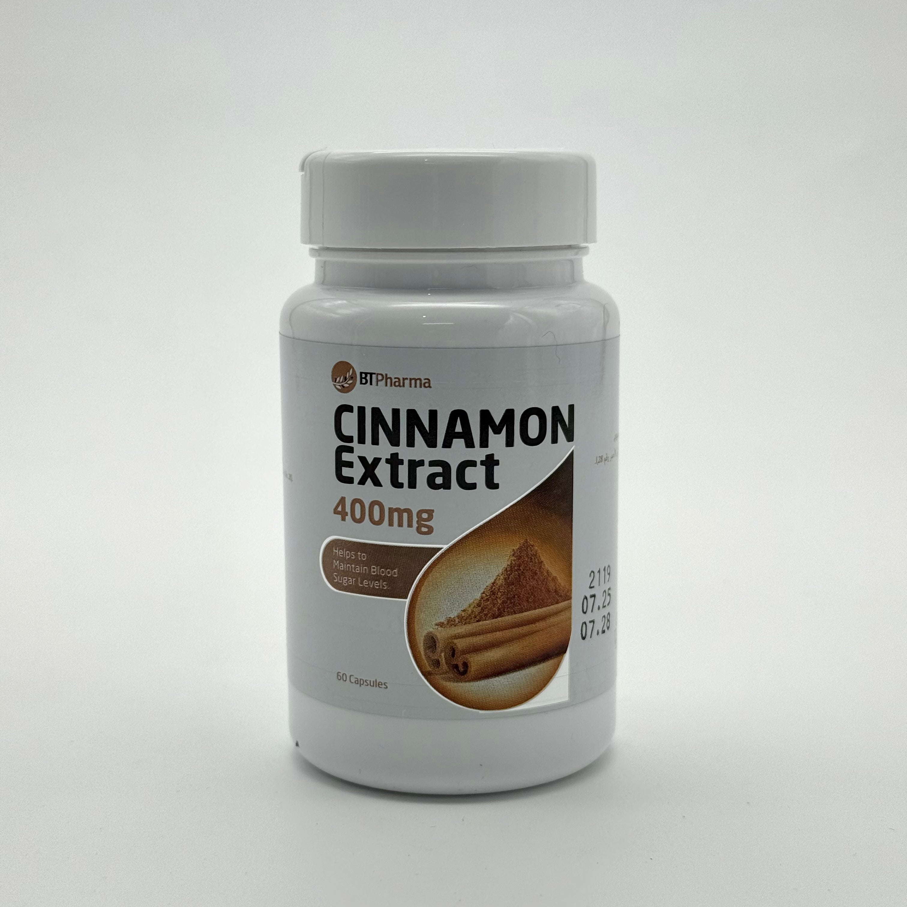 BT Pharma Cinnamon Extract 400mg 60 Capsules بي تي فارما خلاصة القرفة 400 ملغ 60 كبسولة