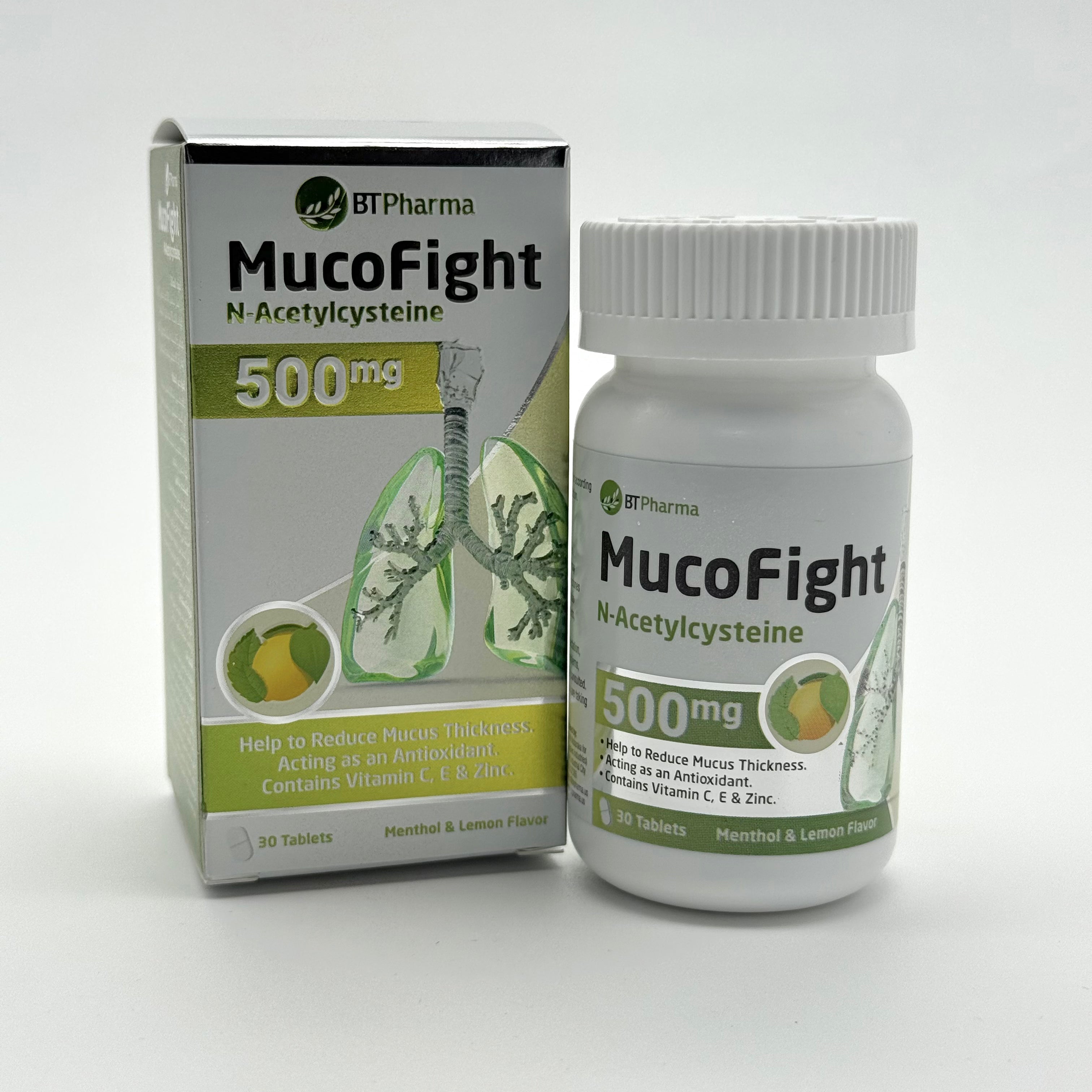 BTPharma Mucofight N-Acetylcystine بي تي فارما موكوفايت إن-أسيتيل سيستئين