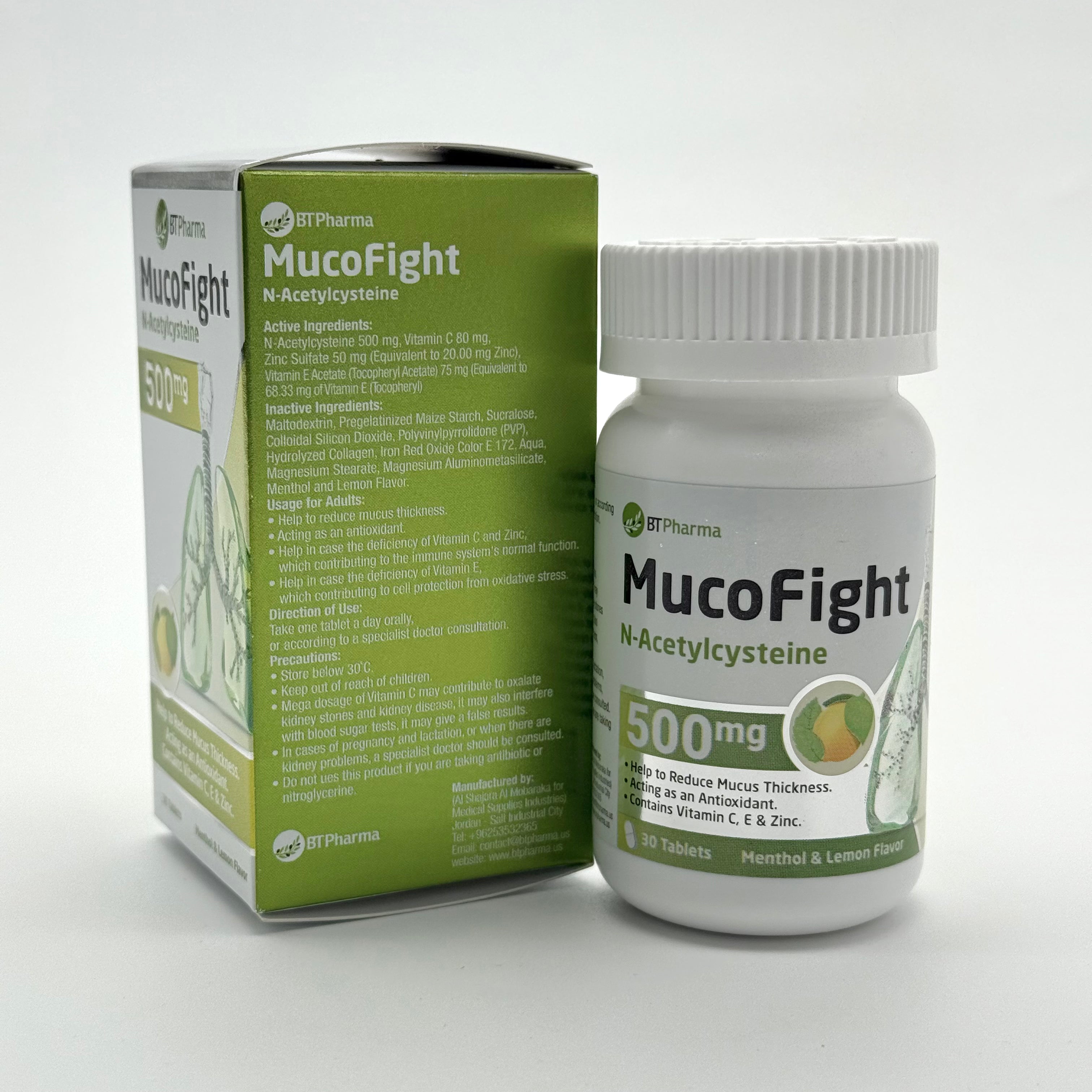 BTPharma Mucofight N-Acetylcystine بي تي فارما موكوفايت إن-أسيتيل سيستئين
