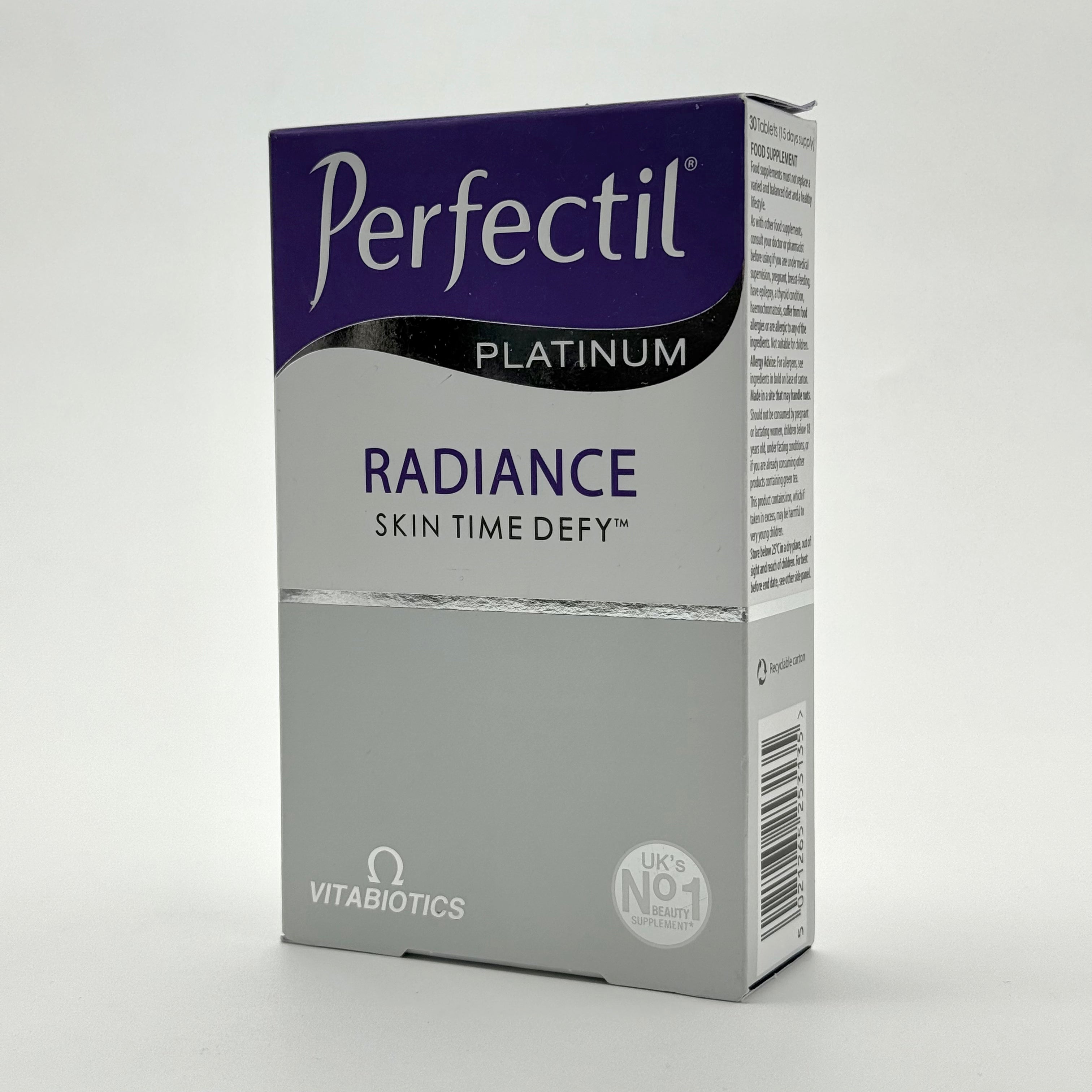 Vitabiotics Perfectil Platinum Radiance 30 Tablets فيتابيوتيكس بيرفكتيل بلاتينيوم راديانس 30 قرص
