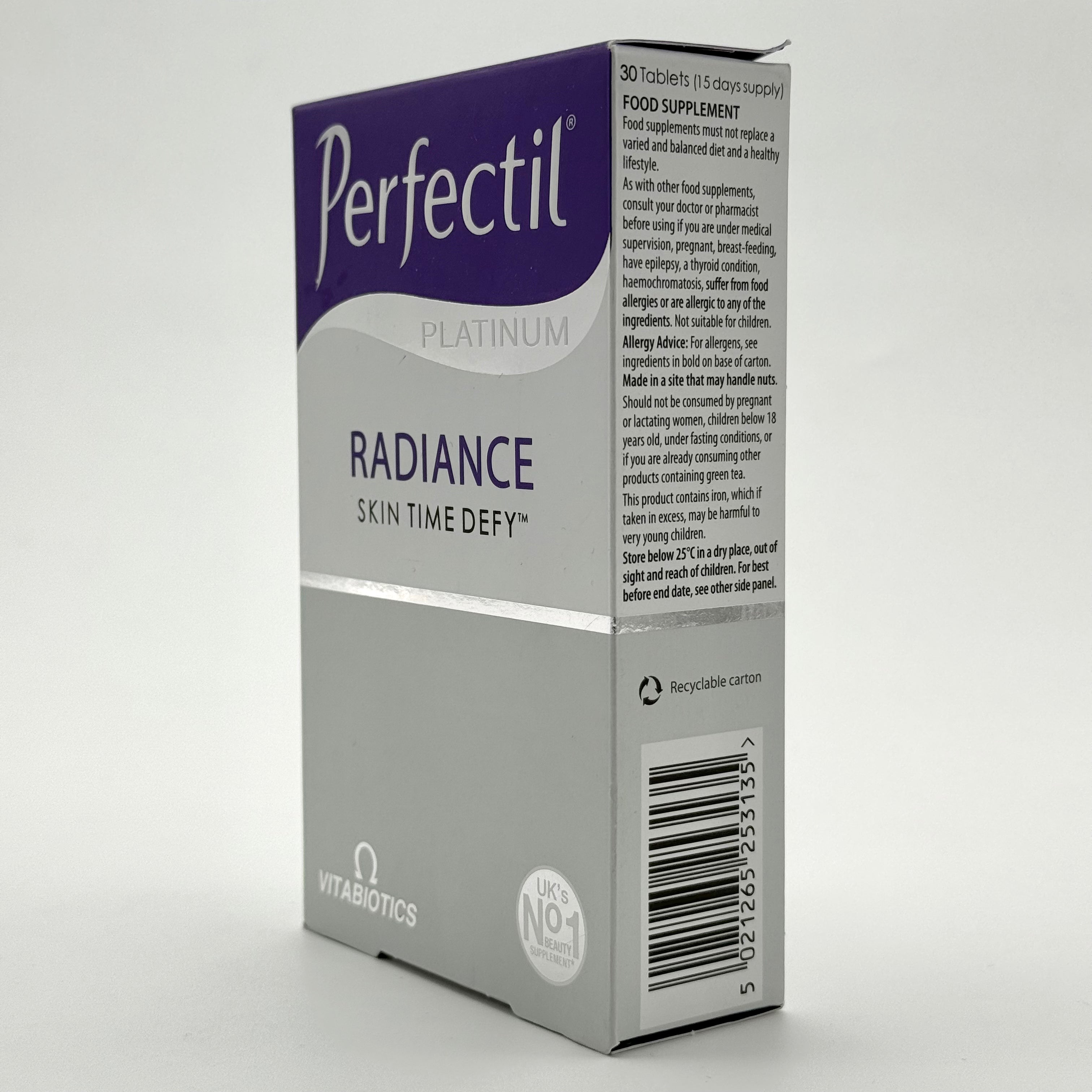 Vitabiotics Perfectil Platinum Radiance 30 Tablets فيتابيوتيكس بيرفكتيل بلاتينيوم راديانس 30 قرص