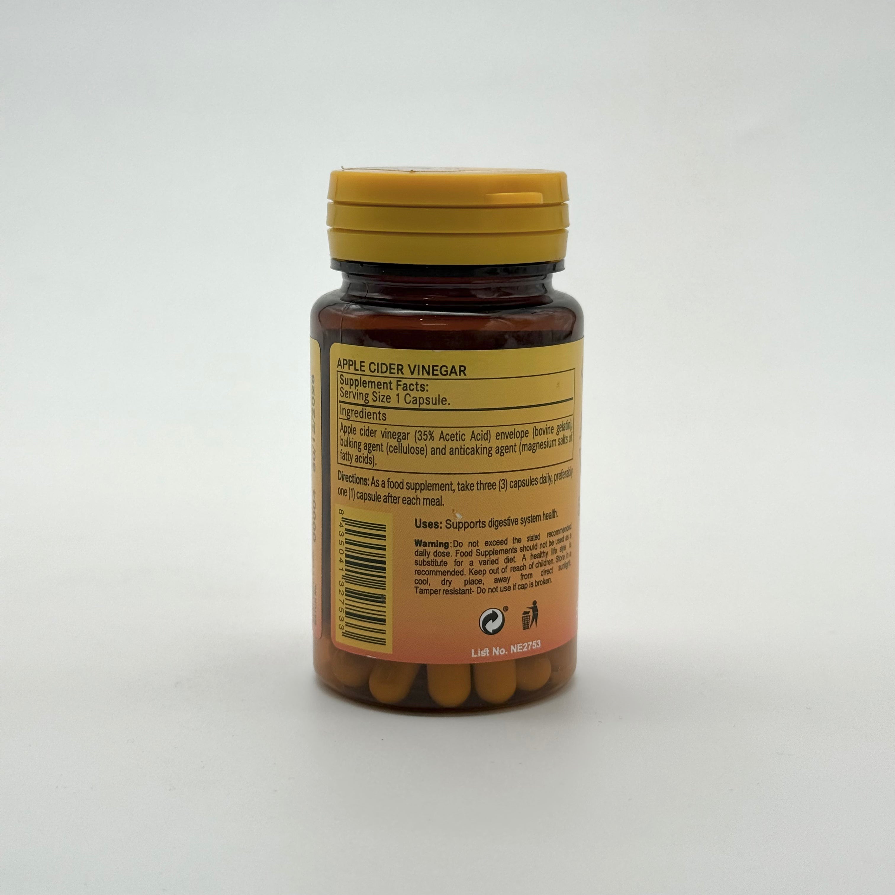 Nature Essential Apple Vinegar 500mg 50 Capsules نيتشر إسِينشال خل التفاح 500 ملغ 50 كبسولة