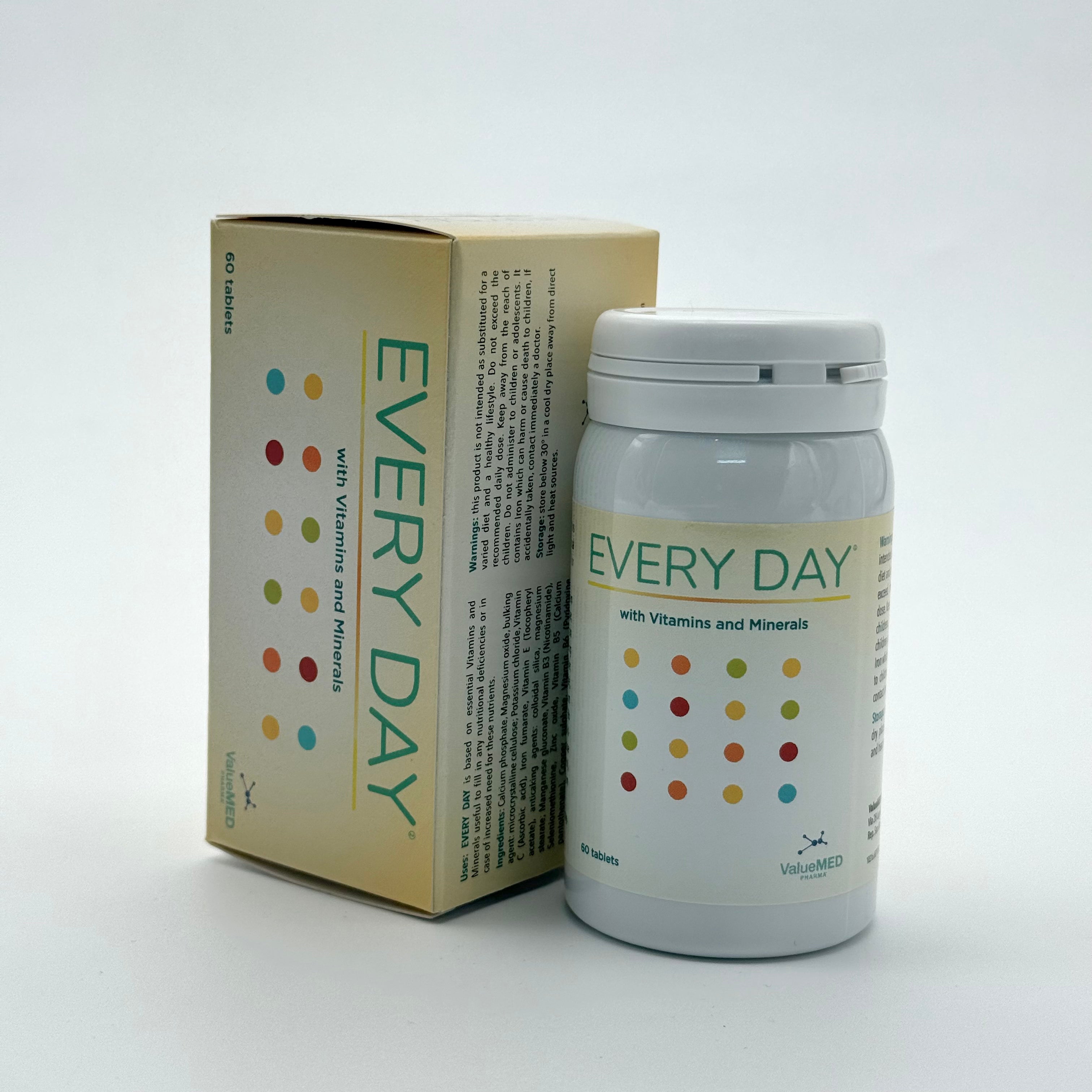 ValueMed Every Day Multivitamin 60 Tablets فاليو ميد إيفري داي ملتي فيتامين 60 قرص