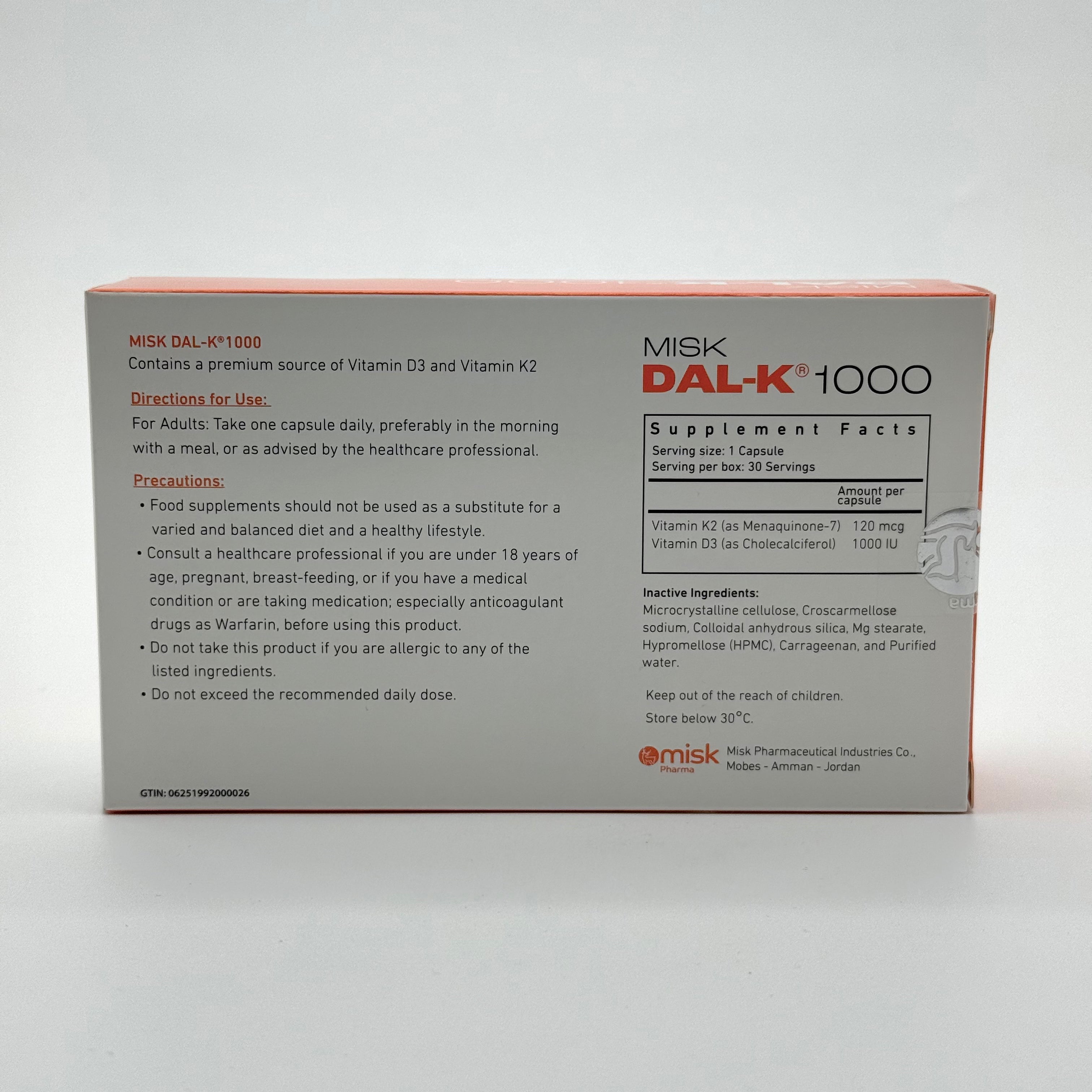 Misk Dal-K 30 Capsules ميسك دال-ك 30 كبسولة