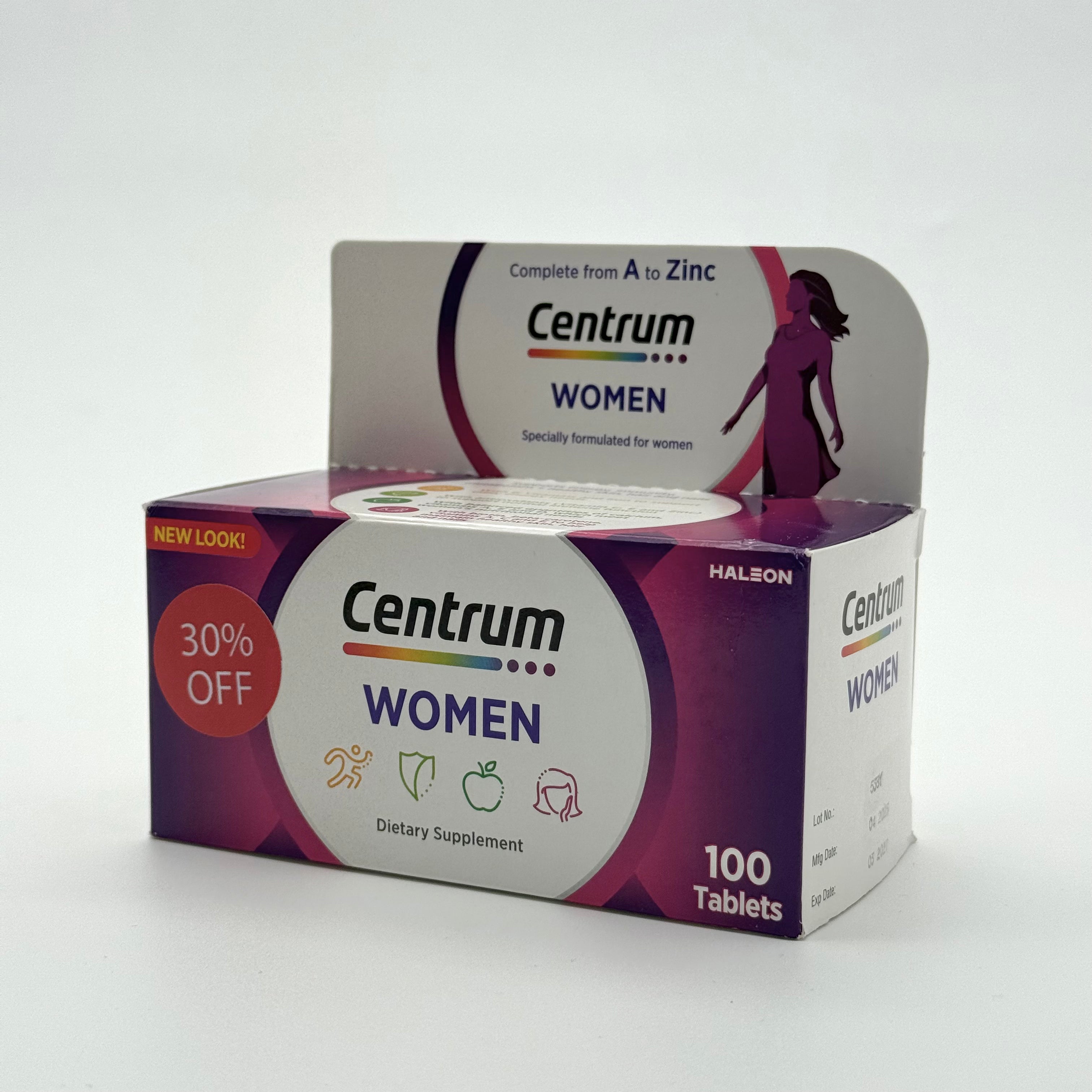 Centrum Multivitamin Women 100 Tablets سنتروم ملتي فيتامين وومن 100 قرص
