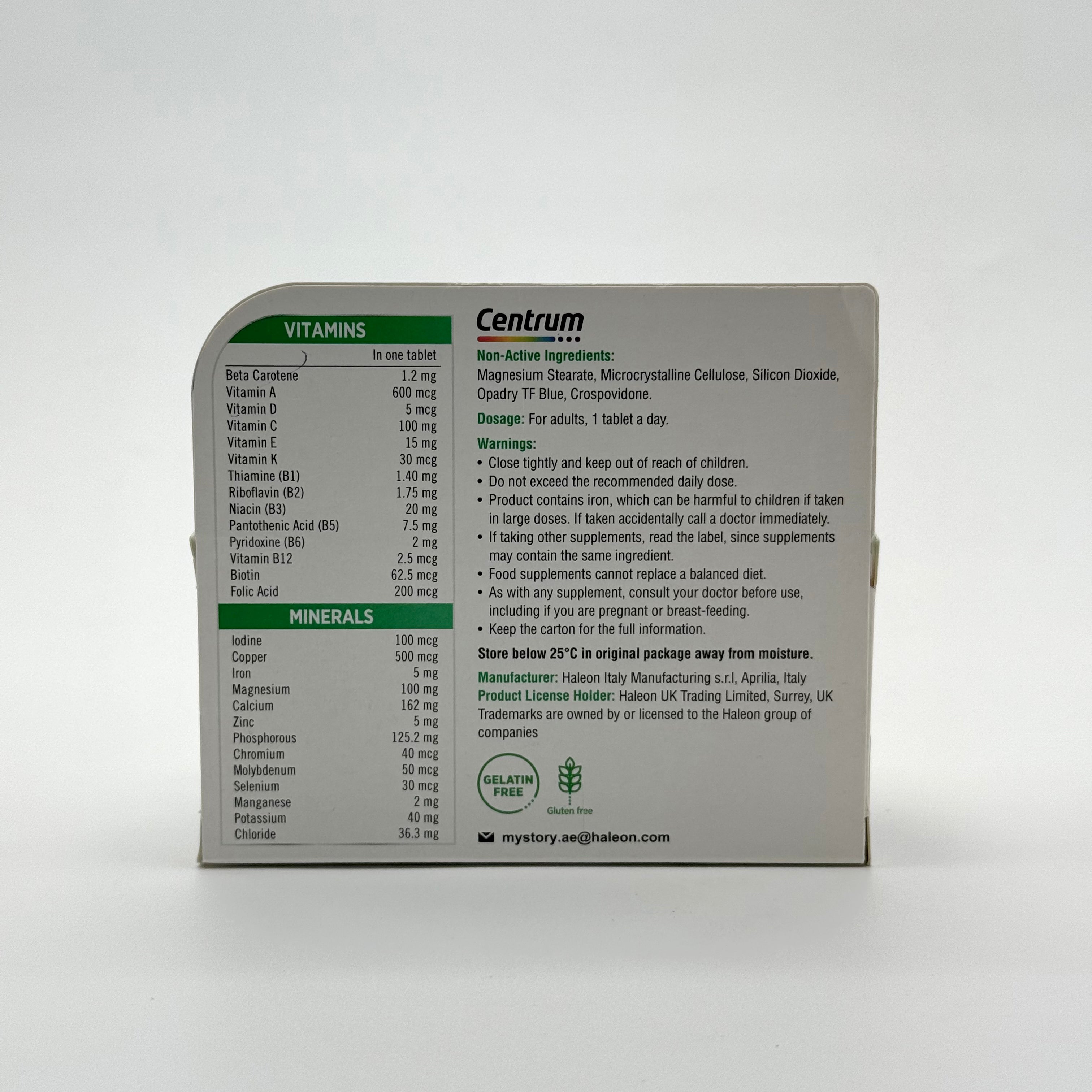 Centrum Adult Multivitamin 100 Tablets سنتروم ملتي فيتامين للبالغين 100 قرص
