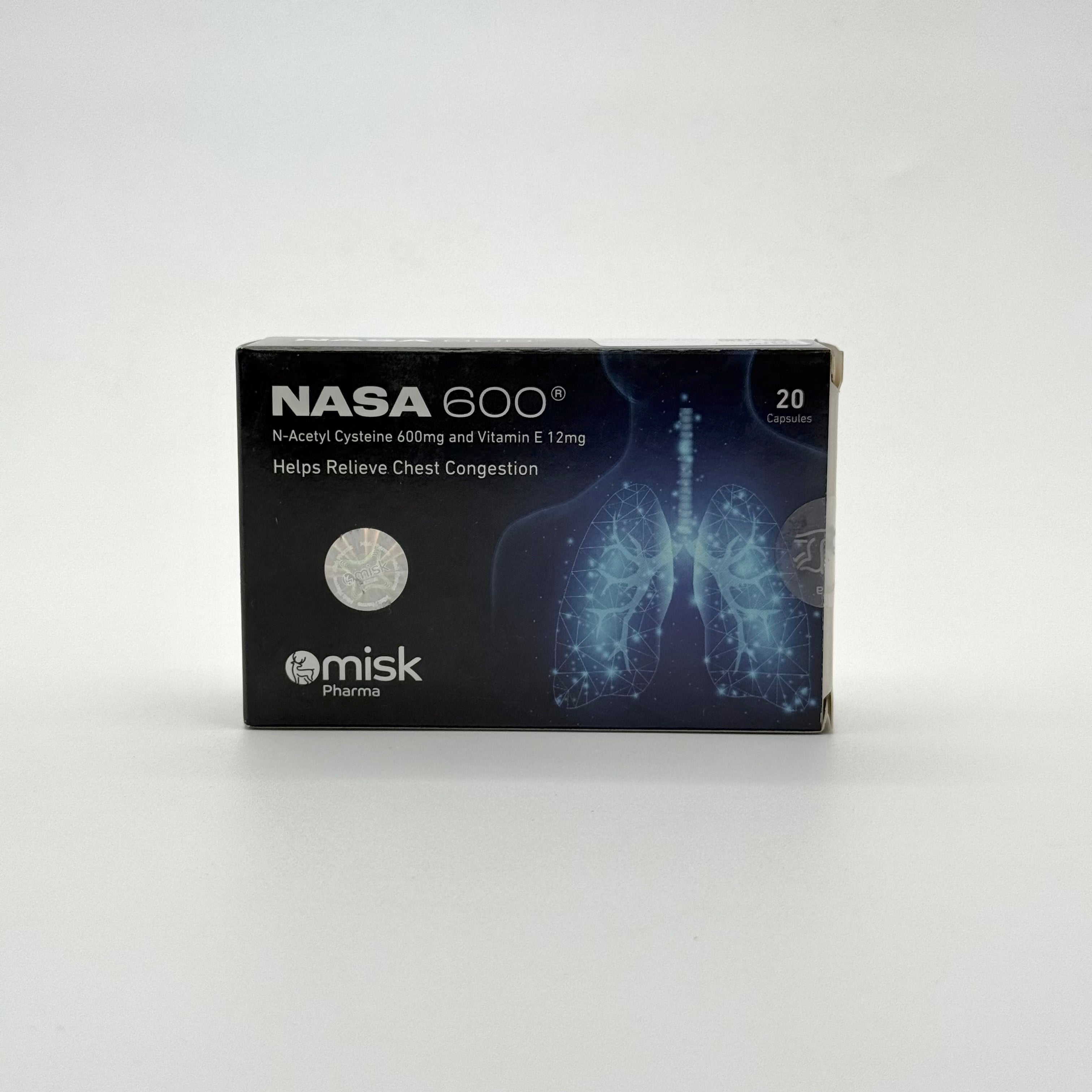 Misk Pharma NASA 600mg 20 Capsules ميسك فارما ناسا 600 ملغ 20 كبسولة