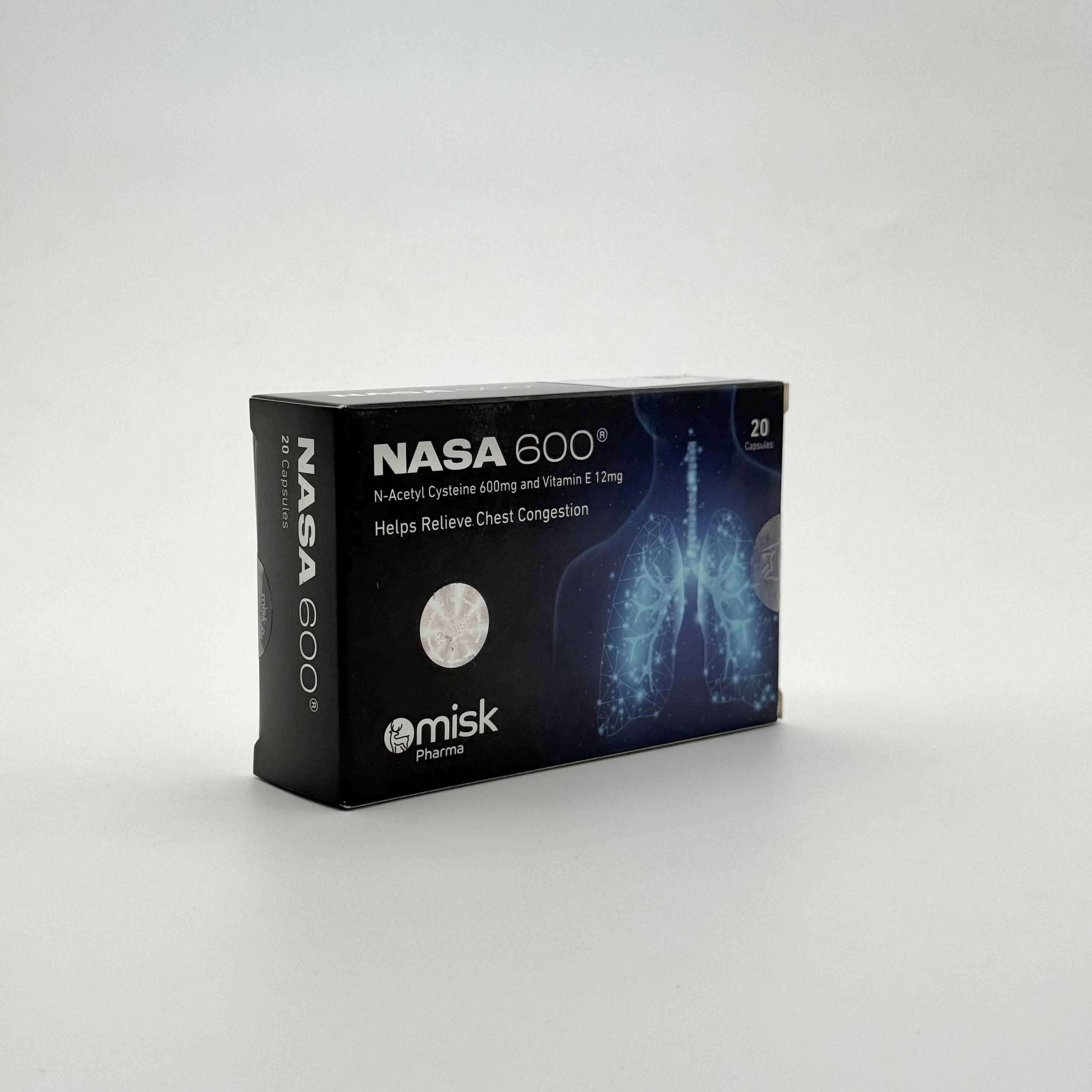 Misk Pharma NASA 600mg 20 Capsules ميسك فارما ناسا 600 ملغ 20 كبسولة