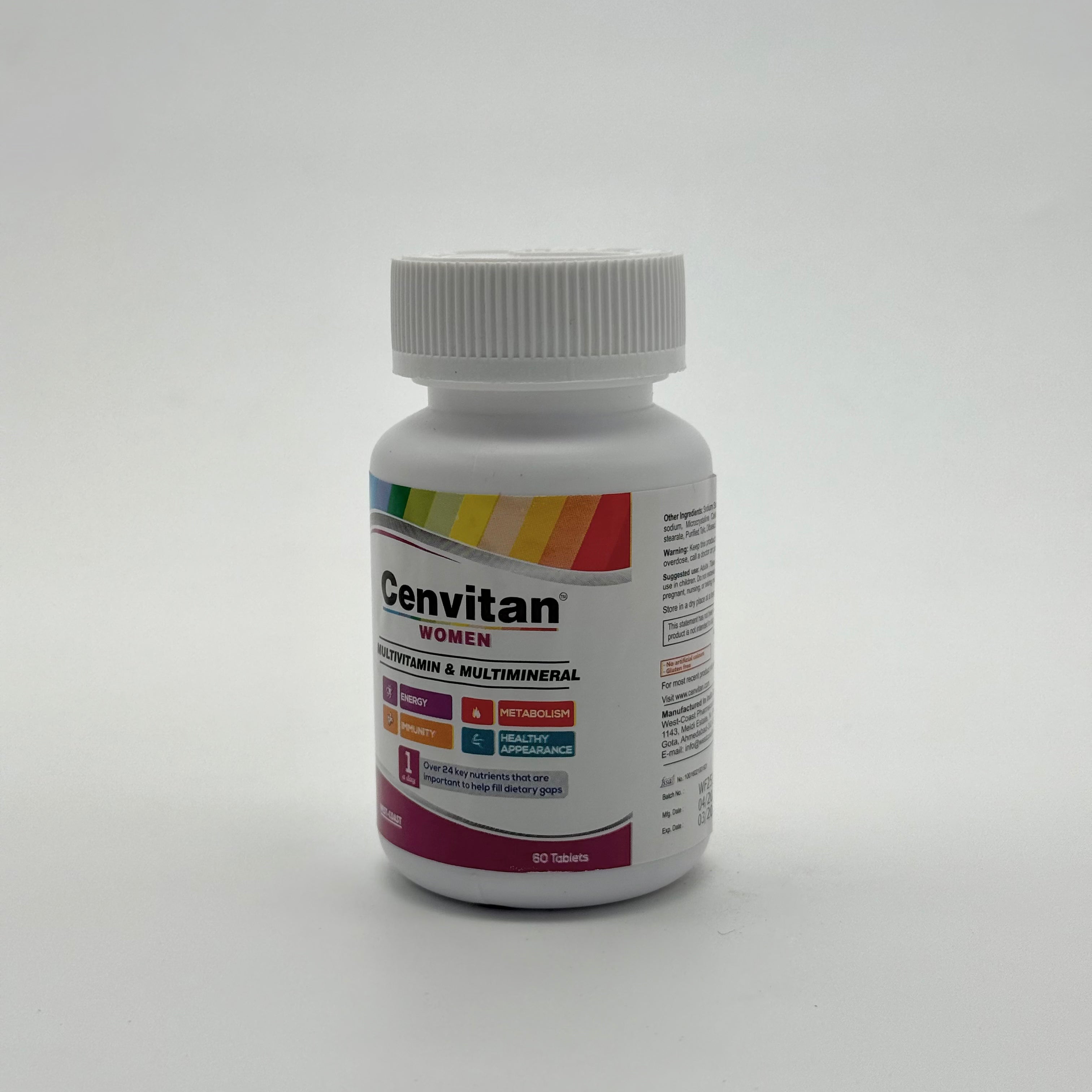 Healthvit Cenvitan Multivitamin For Women 60 Tablets هيلثفيت سينفيتان مالتي فيتامين للنساء 60 قرص
