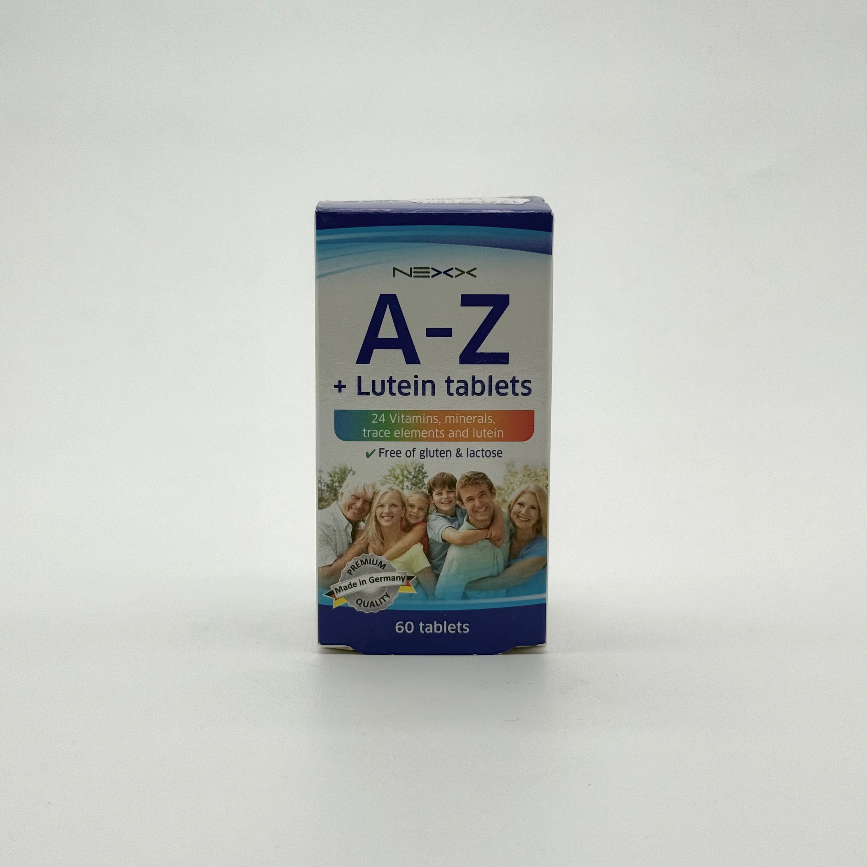 Nexx A-Z + Lutein 60 Tablets نيكس إيه زد + لوتين 60 قرص