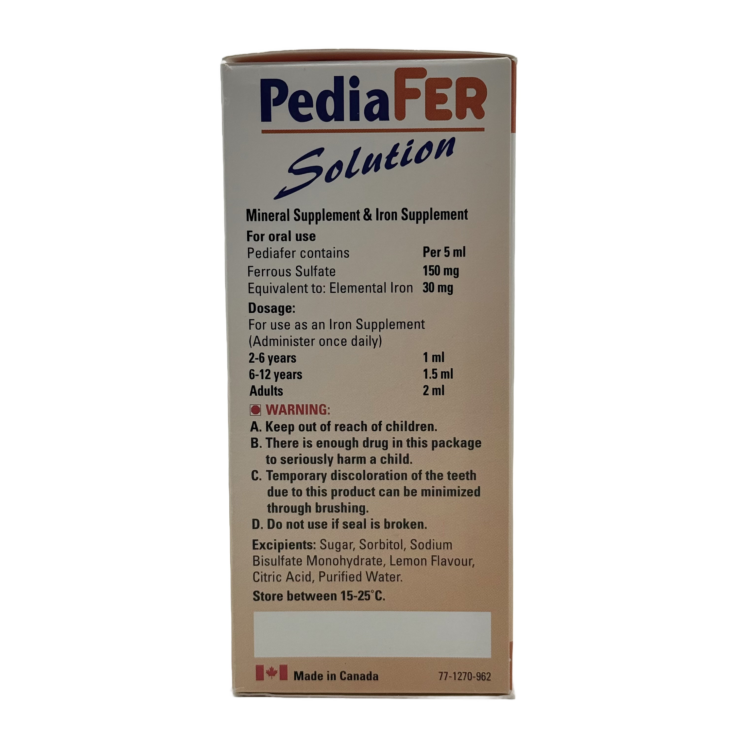 PediaFer Solution 250ml - بيديافير محلول 250 مل