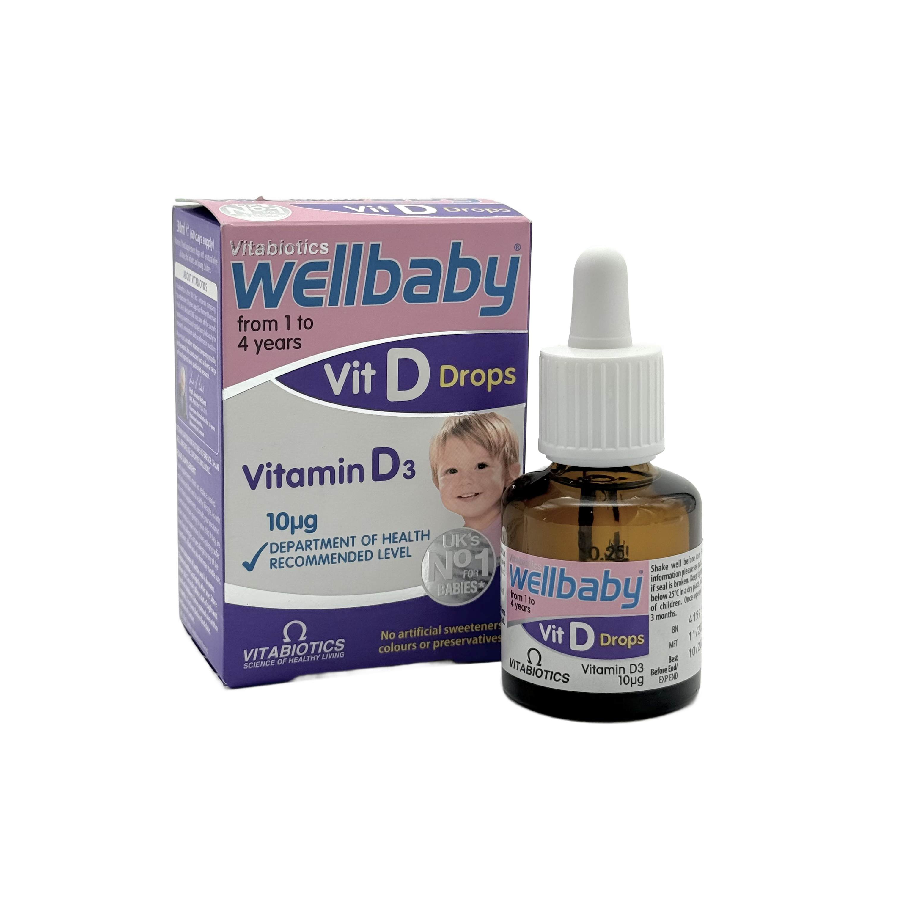 vitabiotics Wellbaby Vitamin D Drops 30ml - فيتابيوتيكس ويل-baby فيتامين د دروبس 30 مل