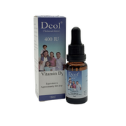 Dcol Vitamin D3 400IU 19ml Drops  - ديكول فيتامين د3 400 وحدة دولية 19 مل نقط