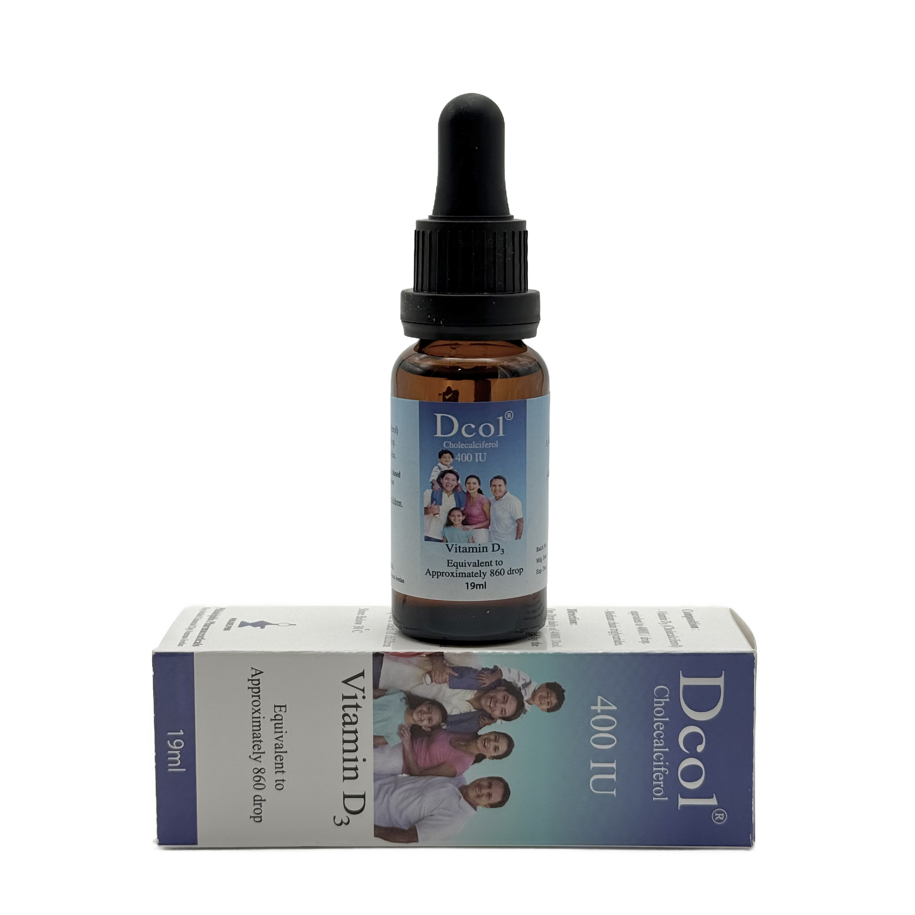 Dcol Vitamin D3 400IU 19ml Drops  - ديكول فيتامين د3 400 وحدة دولية 19 مل نقط