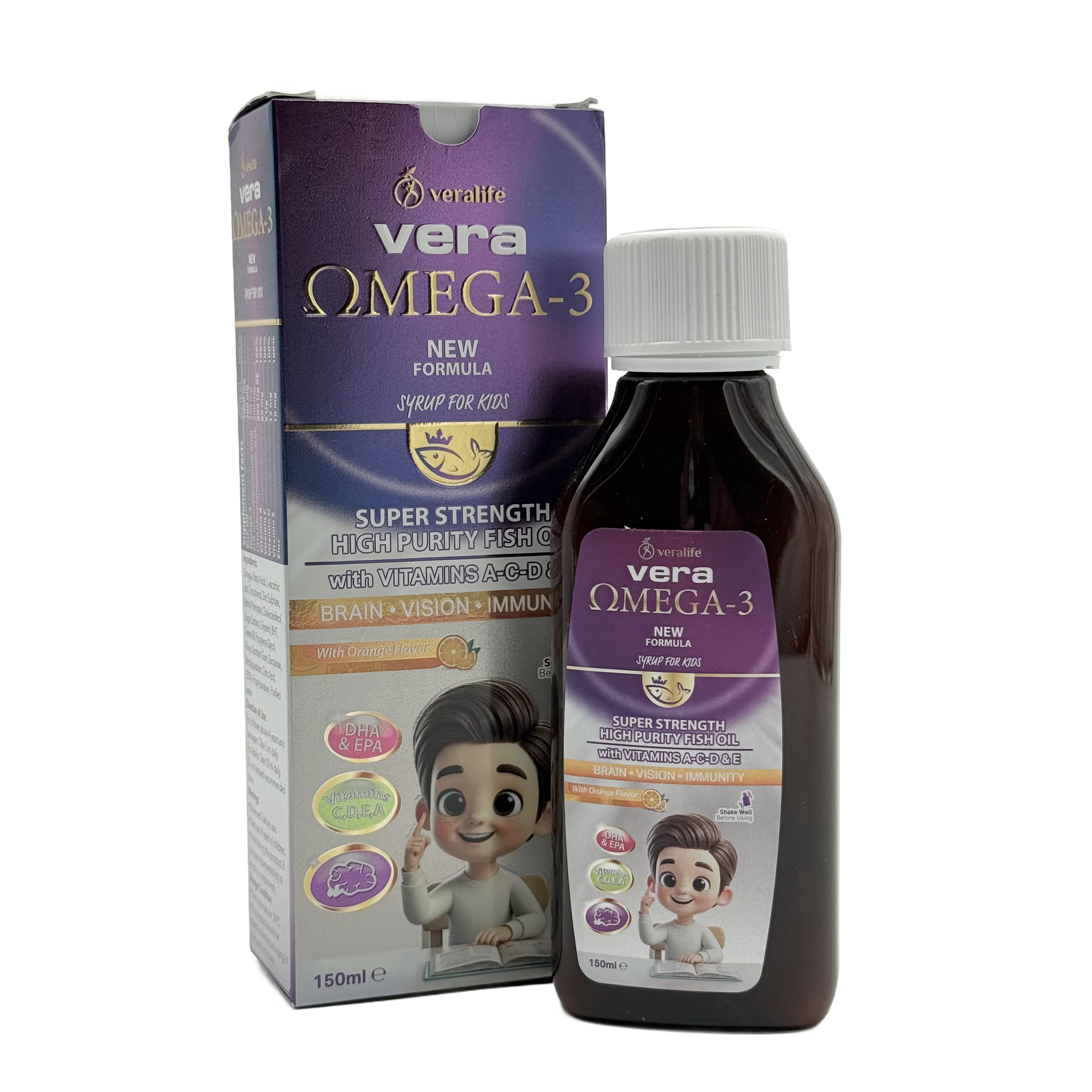 veralife OMEGA-3 150ml - فيرالايف أوميغا 3 شراب 150 مل