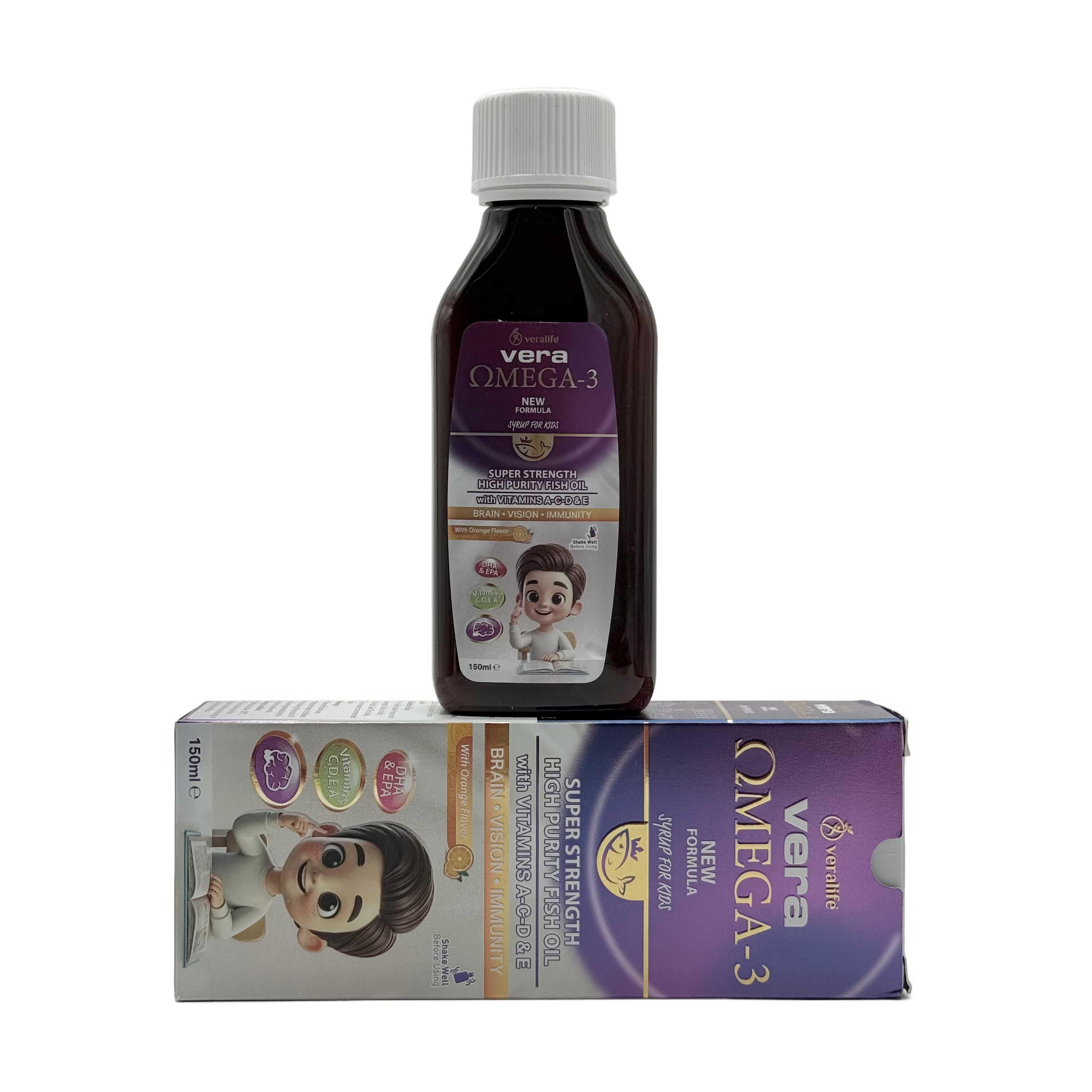 veralife OMEGA-3 150ml - فيرالايف أوميغا 3 شراب 150 مل